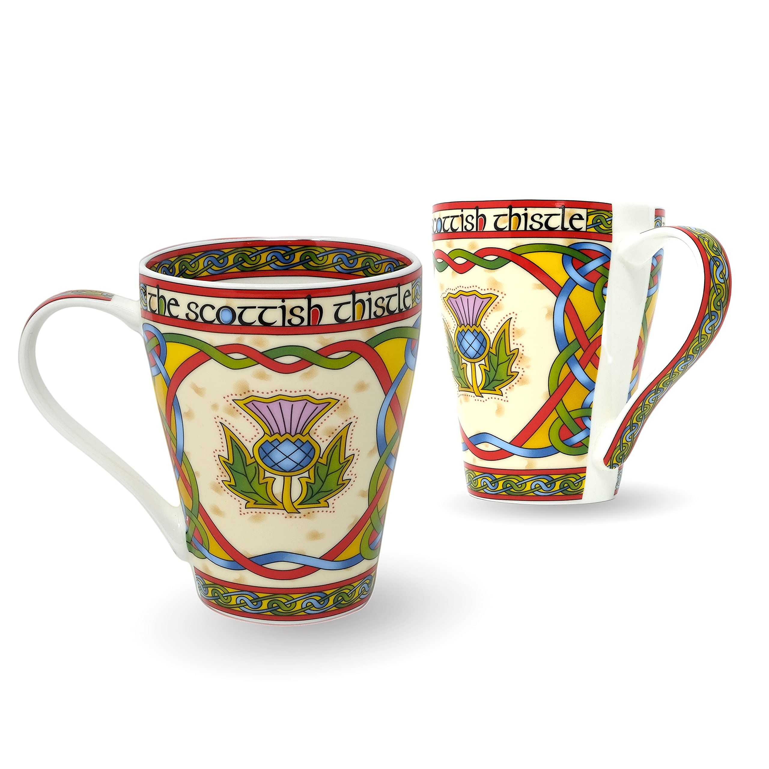 Royal Tara The Set Of 2 Scottish Thistle Celtic Mug