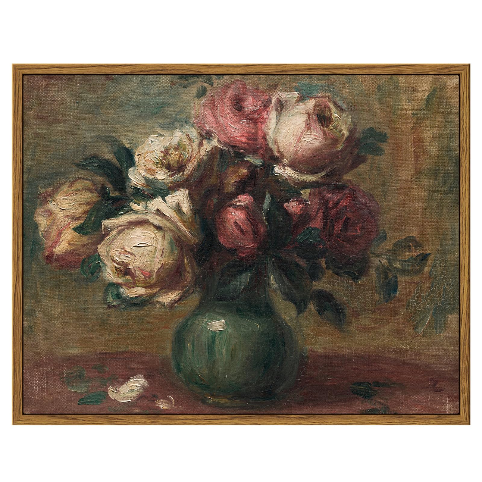 Insimsea Framed Wall Art For Living Room Flower Art Home Decor Framed Vintage Botanical Prints Rustic Farmhouse Wall Decor Mid C