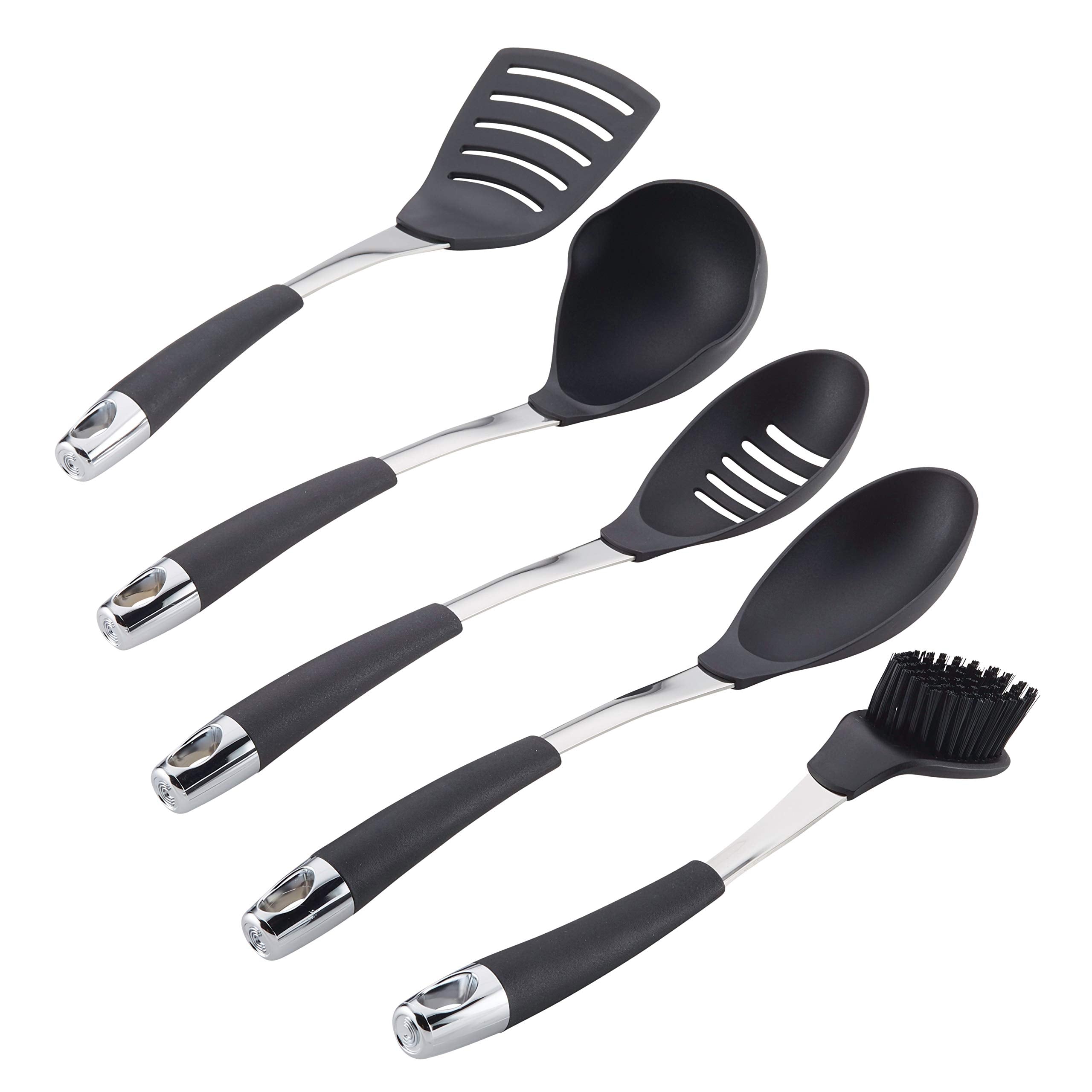 Circulon Harmony Utensil Kitchen Cooking Tools Set, 5 Piece, Black
