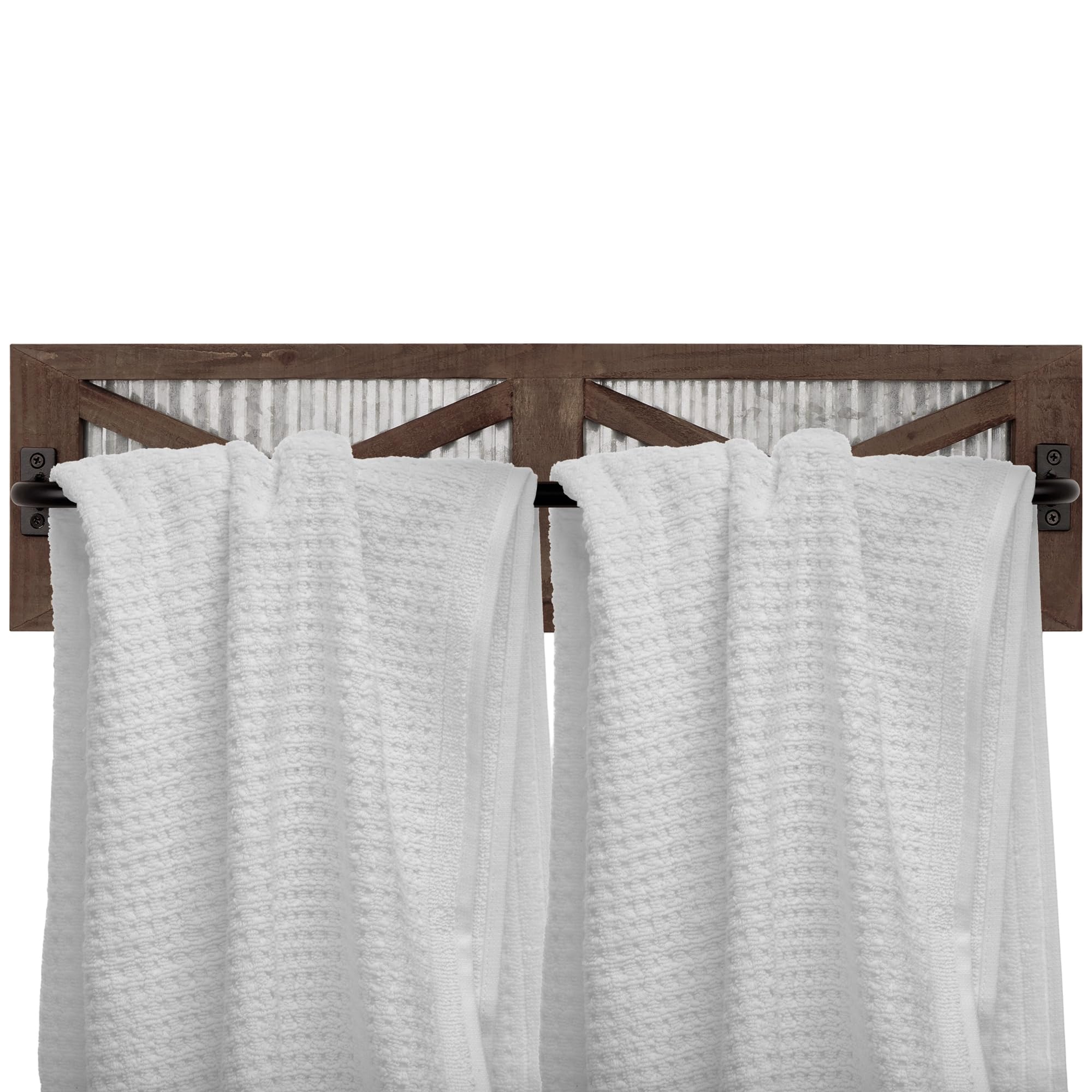 Autumn Alley Farmhouse Rustic Towel Rack Holder - Wood Towel Rack - 24 - Farmhouse Towel Holder for Rustic Bathroom and Farmhous