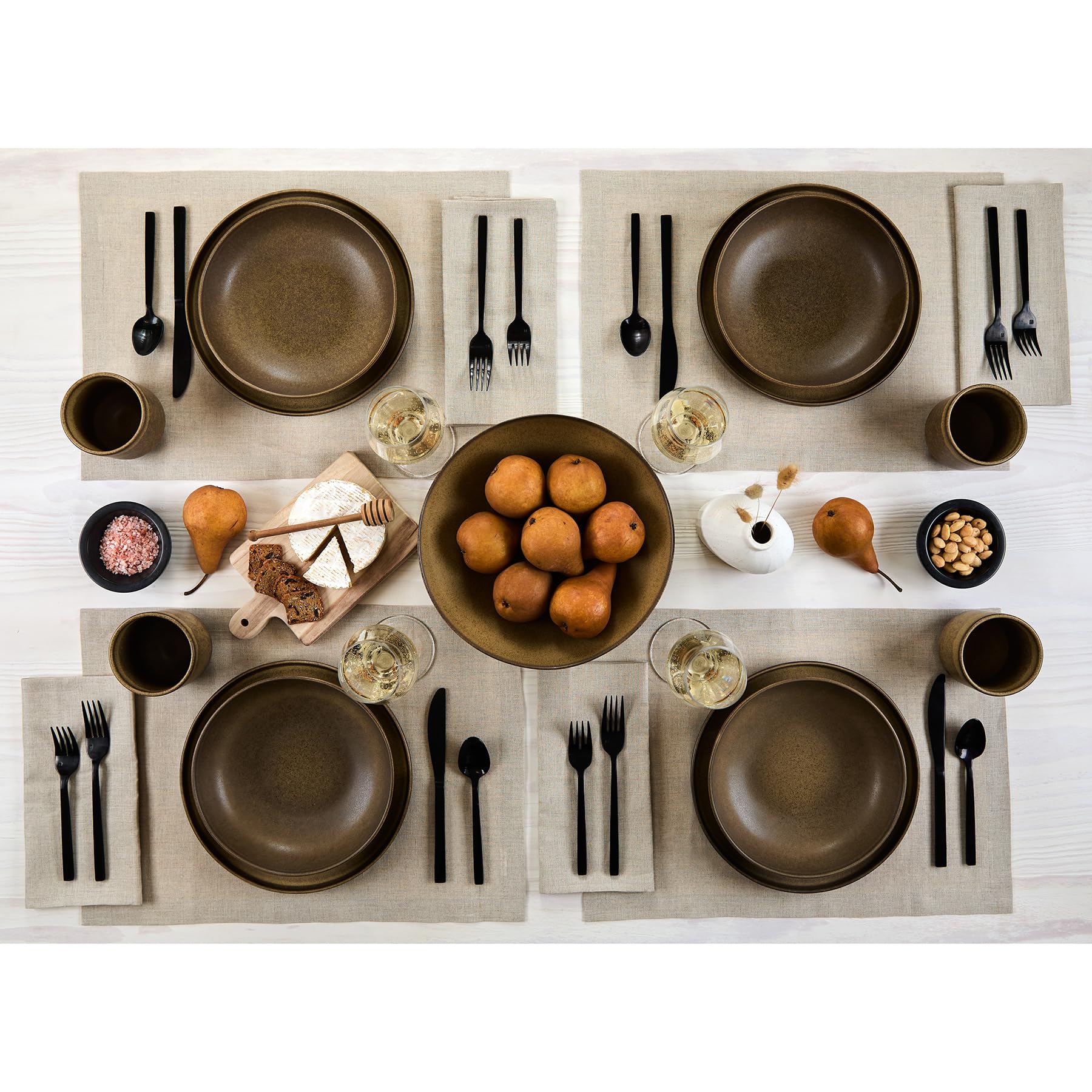 Solino Home Linen Dinner Napkins 20 X 20 Inch - 100% Pure Linen Natural Cloth Napkins Set Of 4 For Spring, Easter - Fete, Handcr