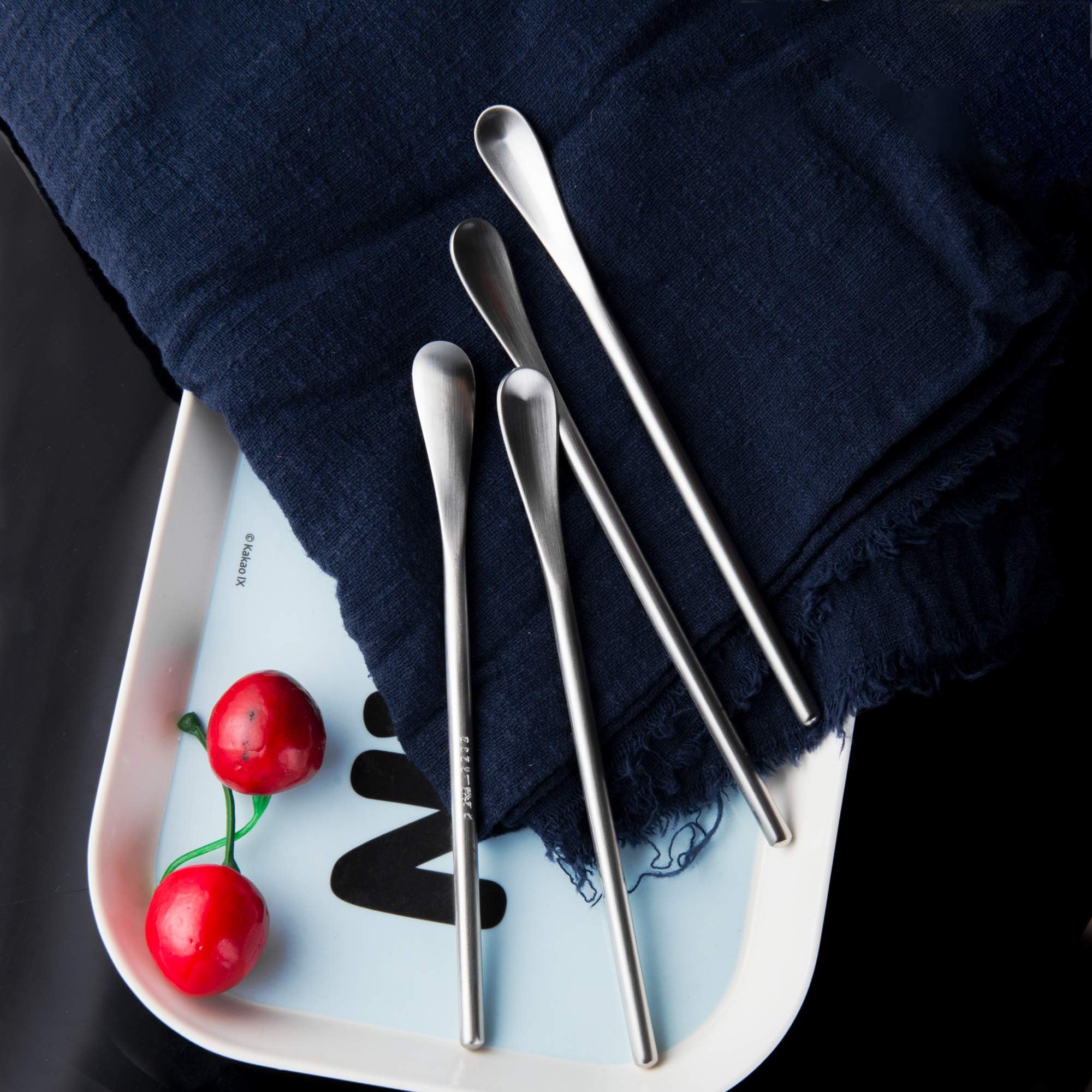 Imeea Coffee Stirrers Demitasse Espresso Spoons Sus304 Stainless Steel Coffee Stir Sticks 5.9-Inch Tea Spoon, Set Of 4