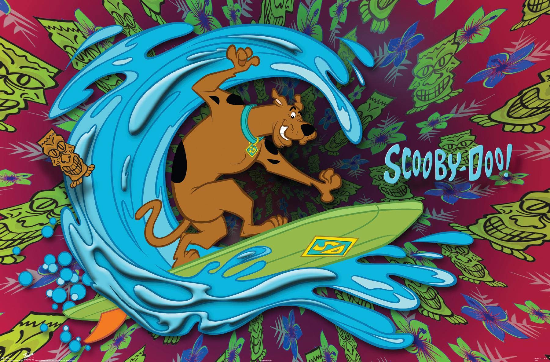 Trends International Scooby-Doo - Surf Wall Poster, 14.725'' X 22.375'', Premium Unframed Version