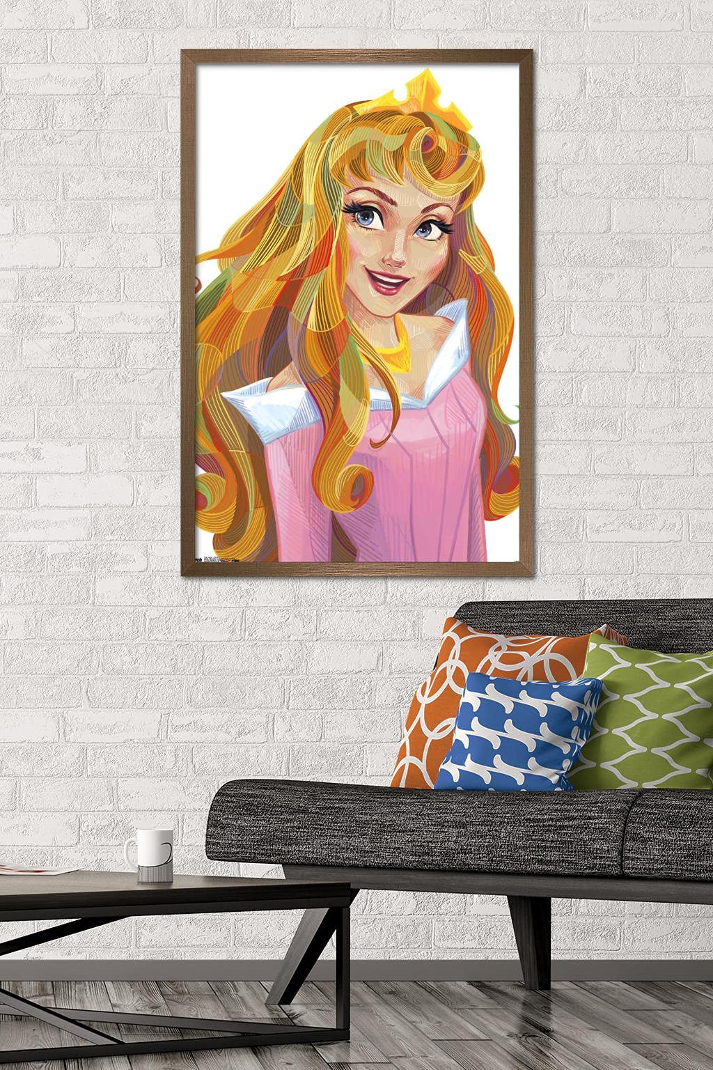 Trends International Disney Sleeping Beauty - Aurora - Stylized Wall Poster, 22.375'' X 34'', Bronze Framed Version