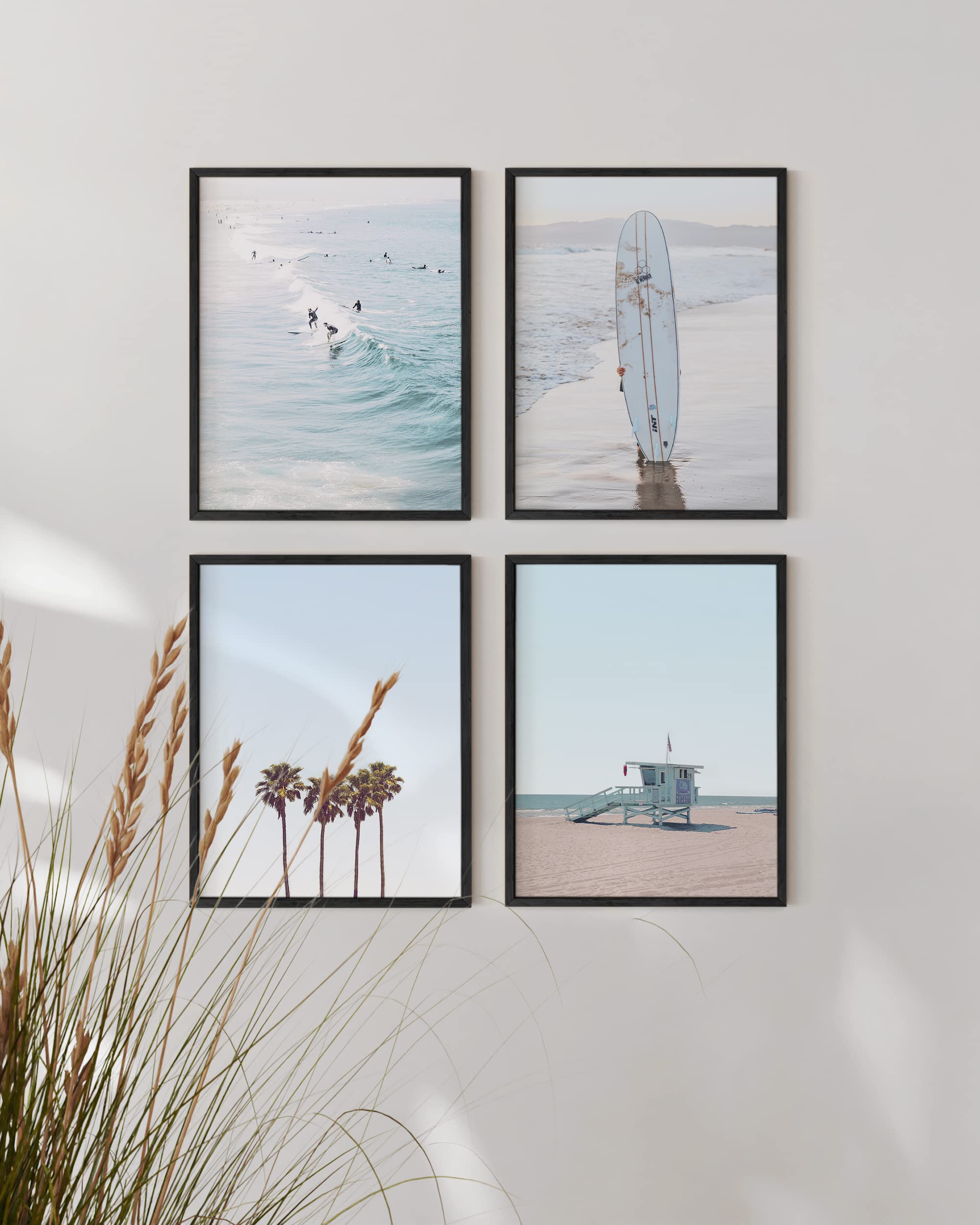 Haus And Hues Beach Wall Art Prints - Set Of 4 Ocean Beach Decor, Nautical Themed Beach Wall Decor And Decorations For Home Beac