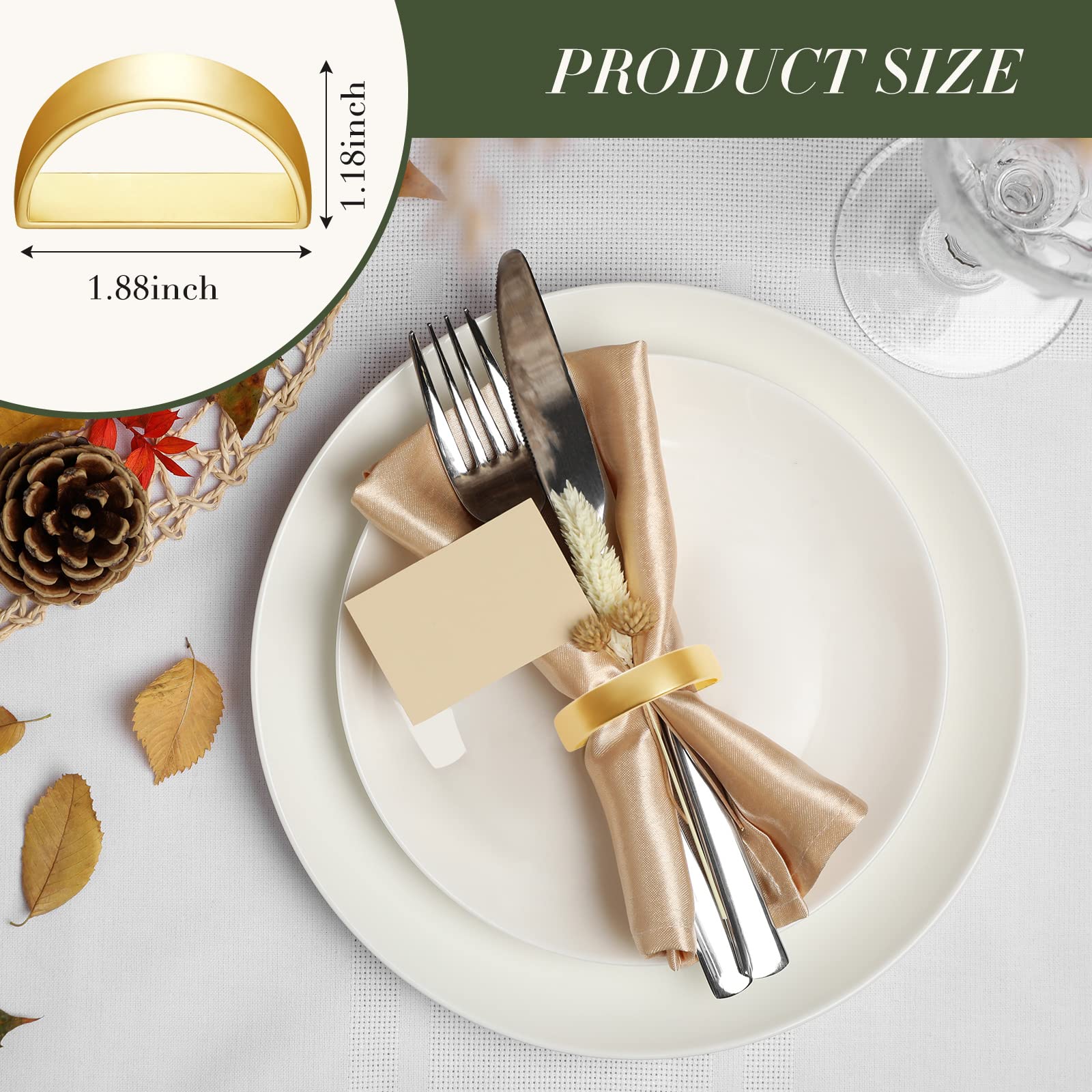 Stainless Steel Napkin Rings Metal Napkin Ring Holders Modern Ring Holder Serviette Buckles Metallic Adornment For Table Setting