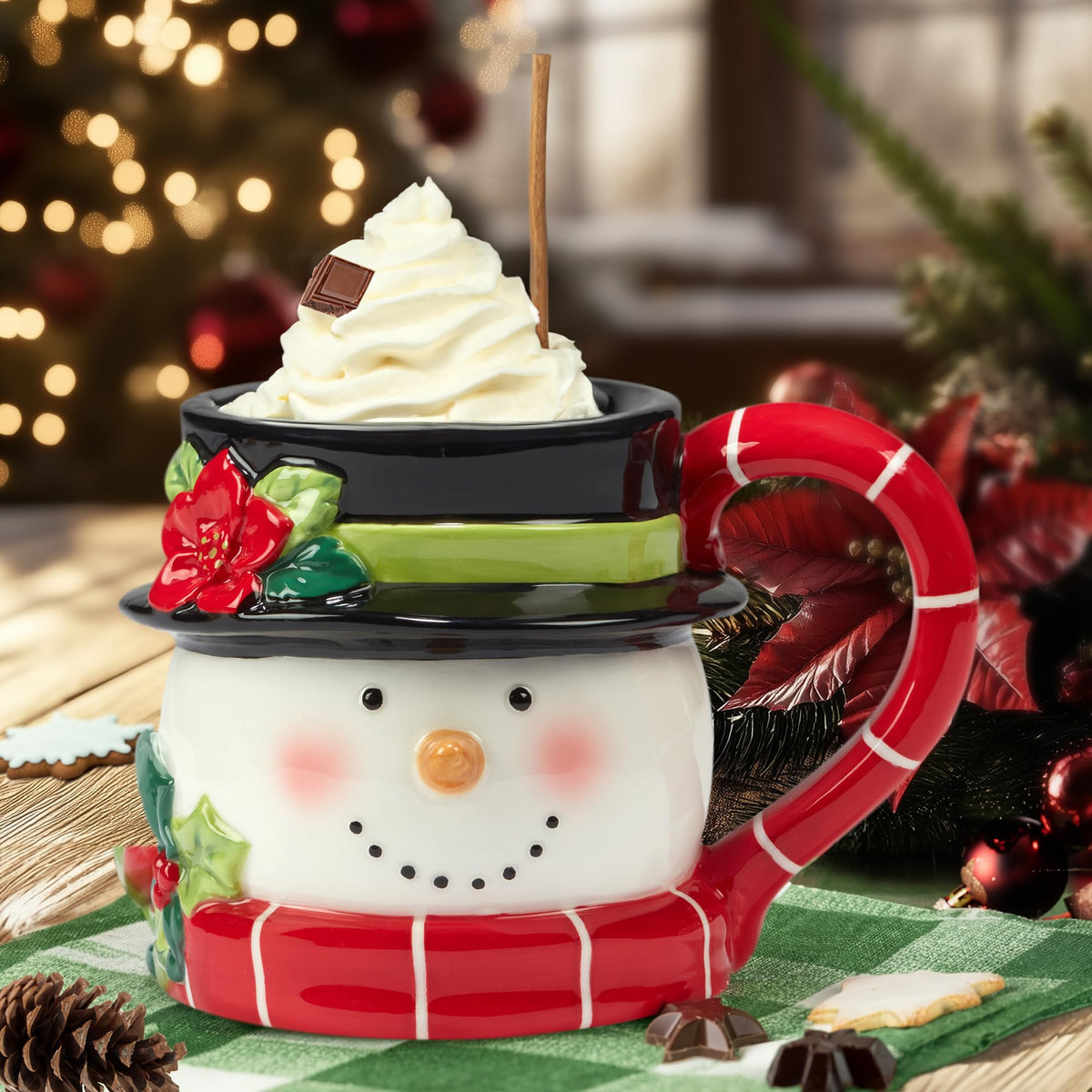 Certified International Holiday Magic Snowman 18 Oz. Mugs, Set Of 4, 4 Count (Pack Of 1), Multicolor