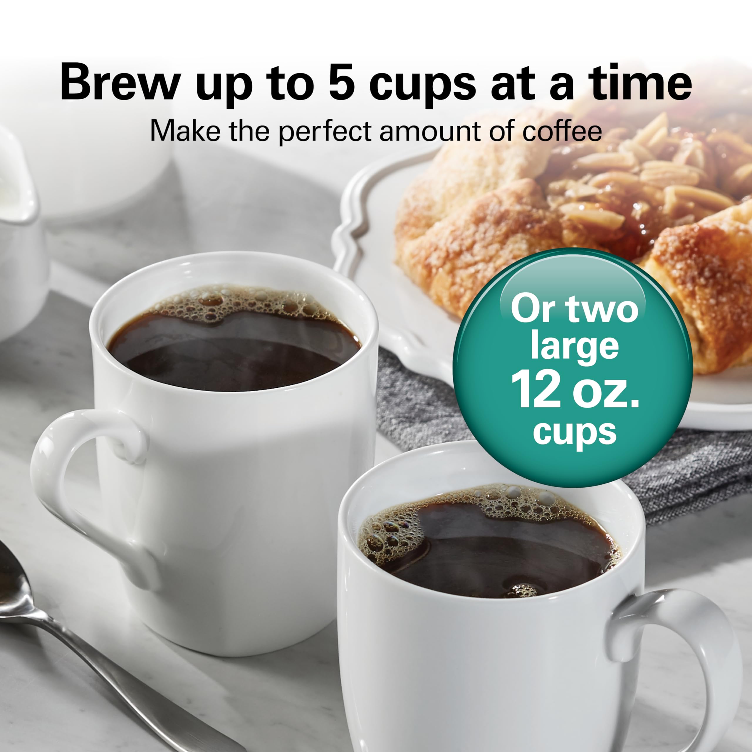 Hamilton Beach 5 Cup Drip Coffee Maker With Easy Frontfill Basket, Compact Design, Works With Smart Plugs, Glass Carafe, Auto Pa