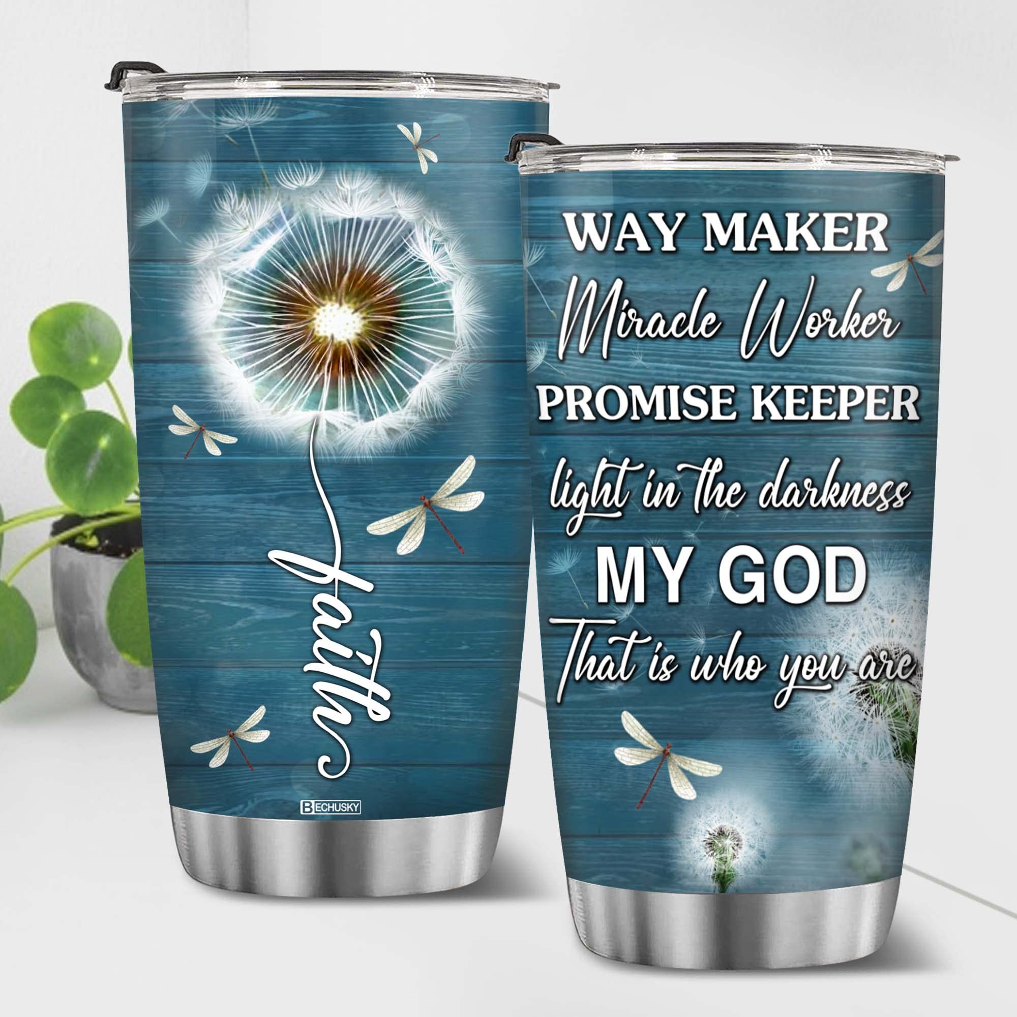 Bechusky Christian Gifts Religious Gifts For Women Faith Dragonfly Dandelion Christian Gifts For Women - Birthday Gifts For Wome