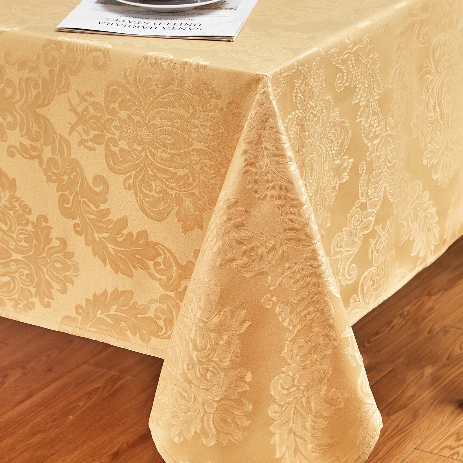 Homejoy Rectangle Table Cloth, Waterproof Wrinkle Resistant Washable Jacquard Polyester Oblong Rectangular Tablecloth, Fabric Ta