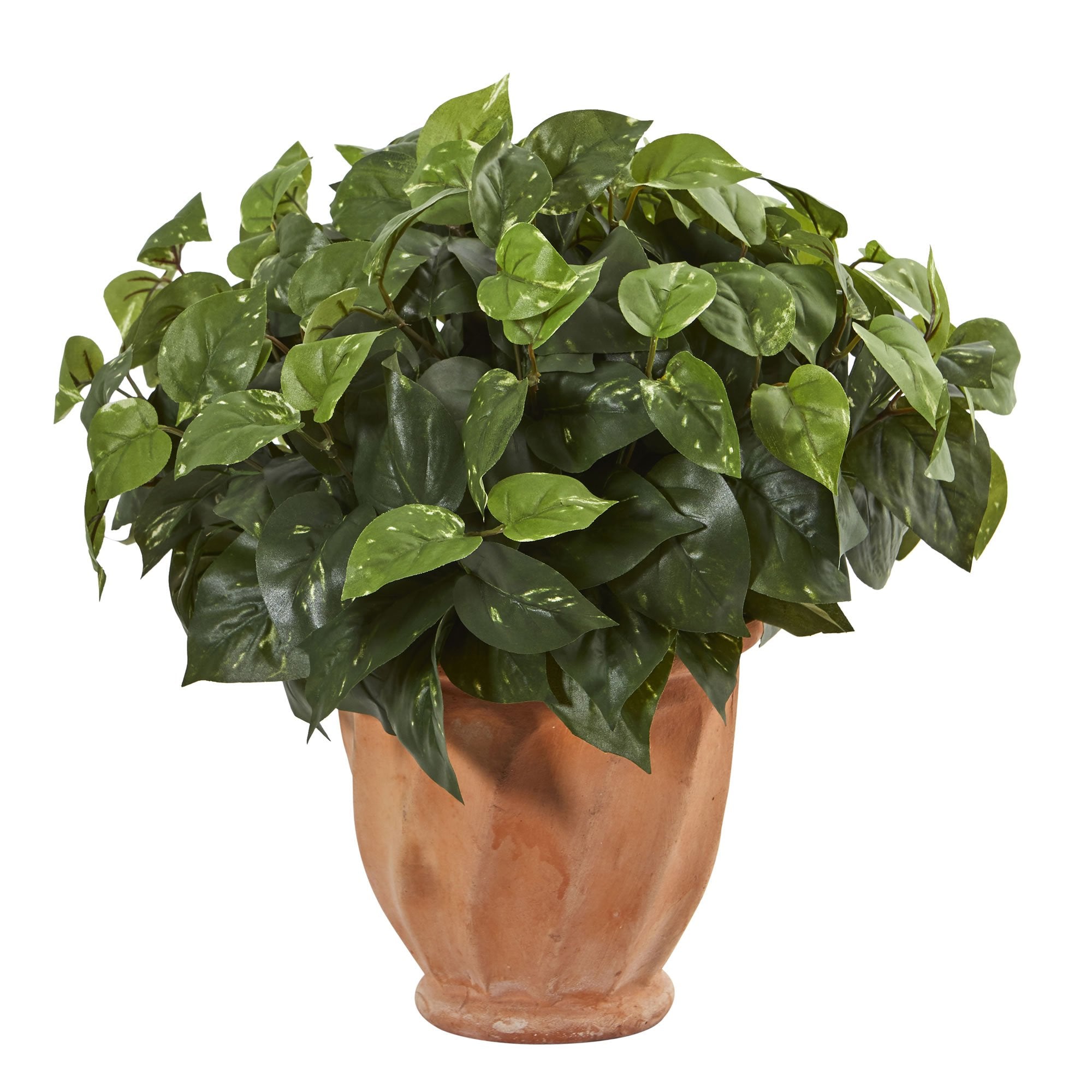 Nearly Natural 6417 Pothos Artificial Plant in Terracotta Planter Green