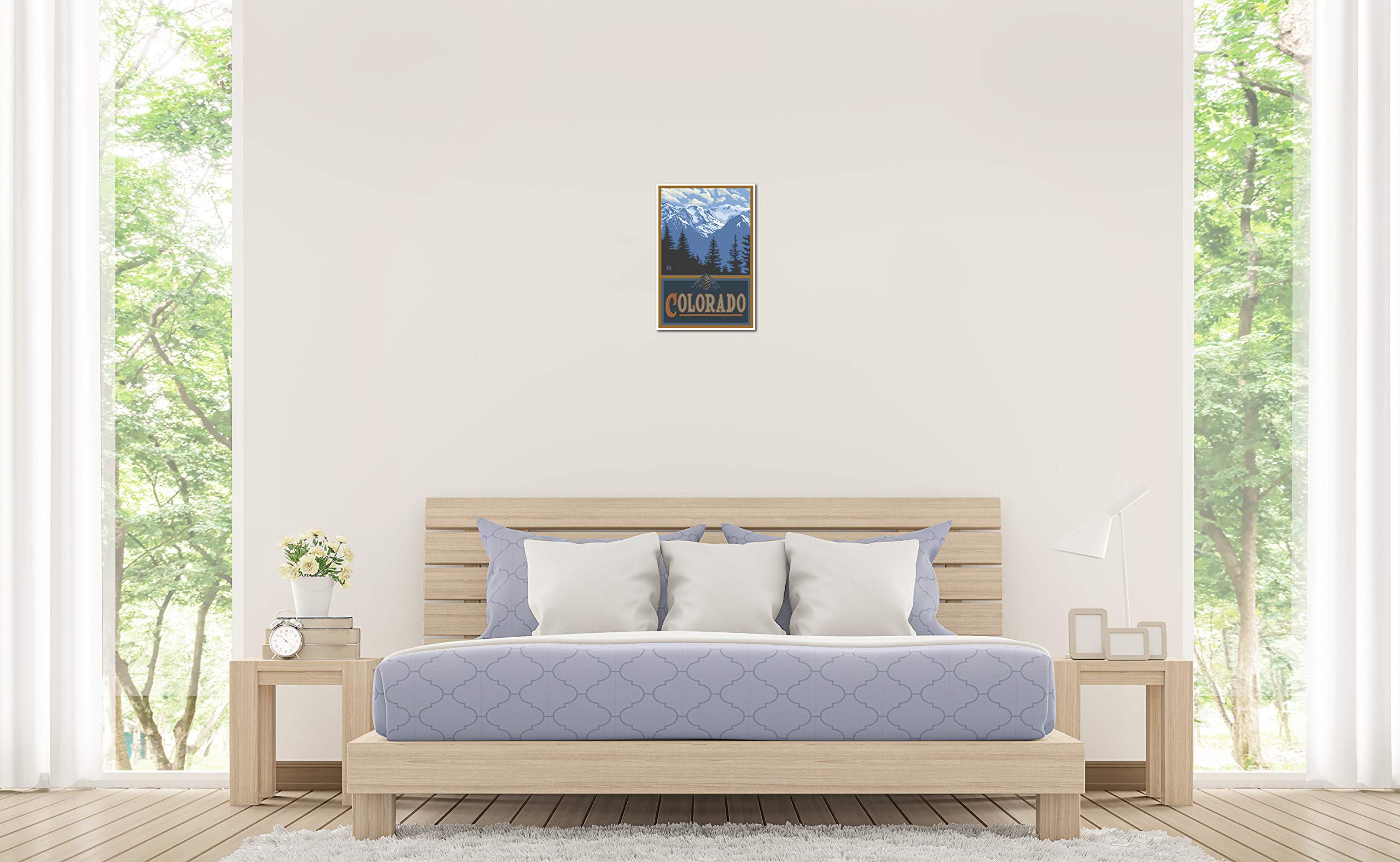 Art Of Place Colorado Snowy Mountain Ridges Giclee Art Print Poster From Travel Artwork By Artist Paul A. Lanquist 12'' X 18''