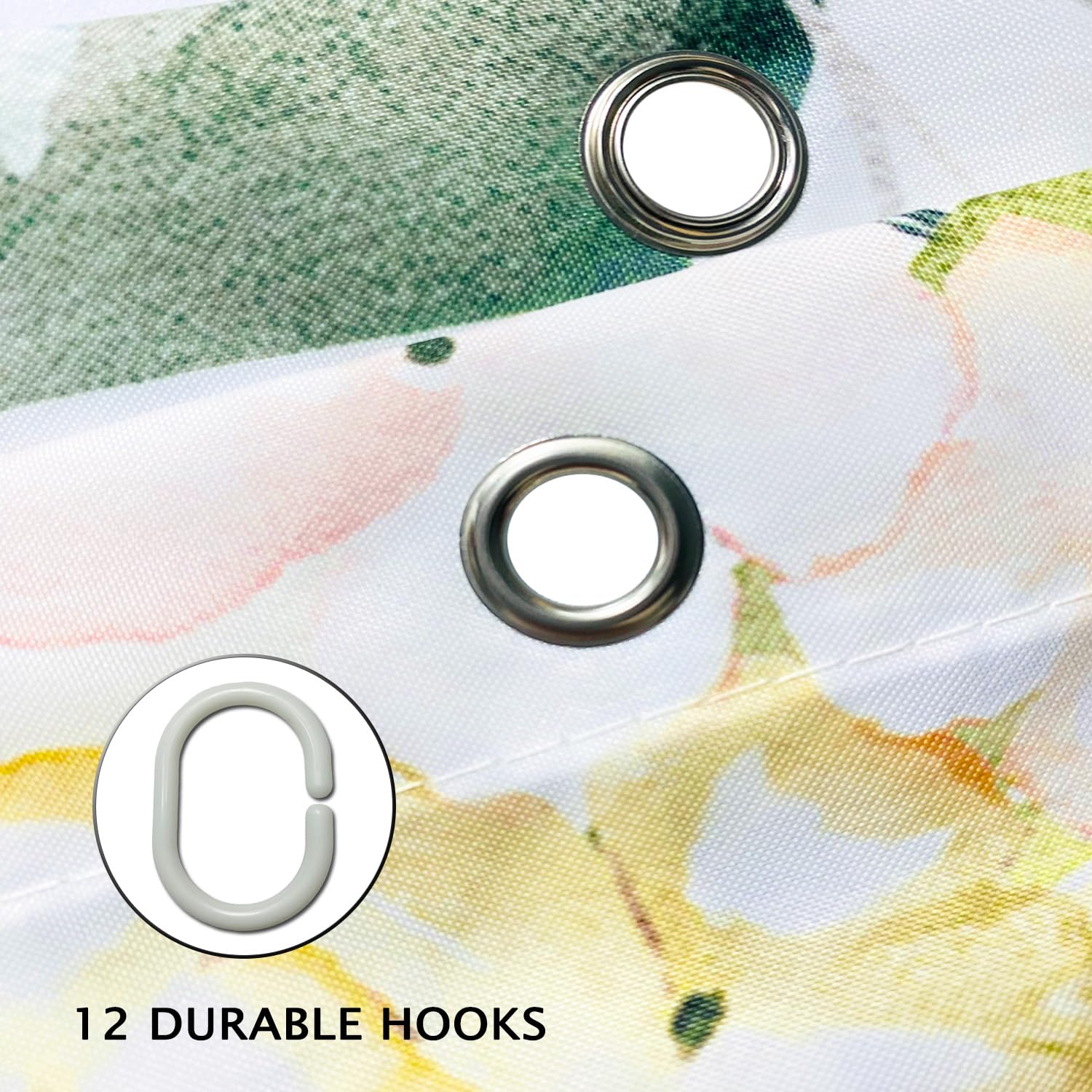 Romantic Angels Sage Green Shower Curtain Watercolor Eucalyptus Shower Curtain Leaves Botanical Floral Flower Fabric Bathroom Cu