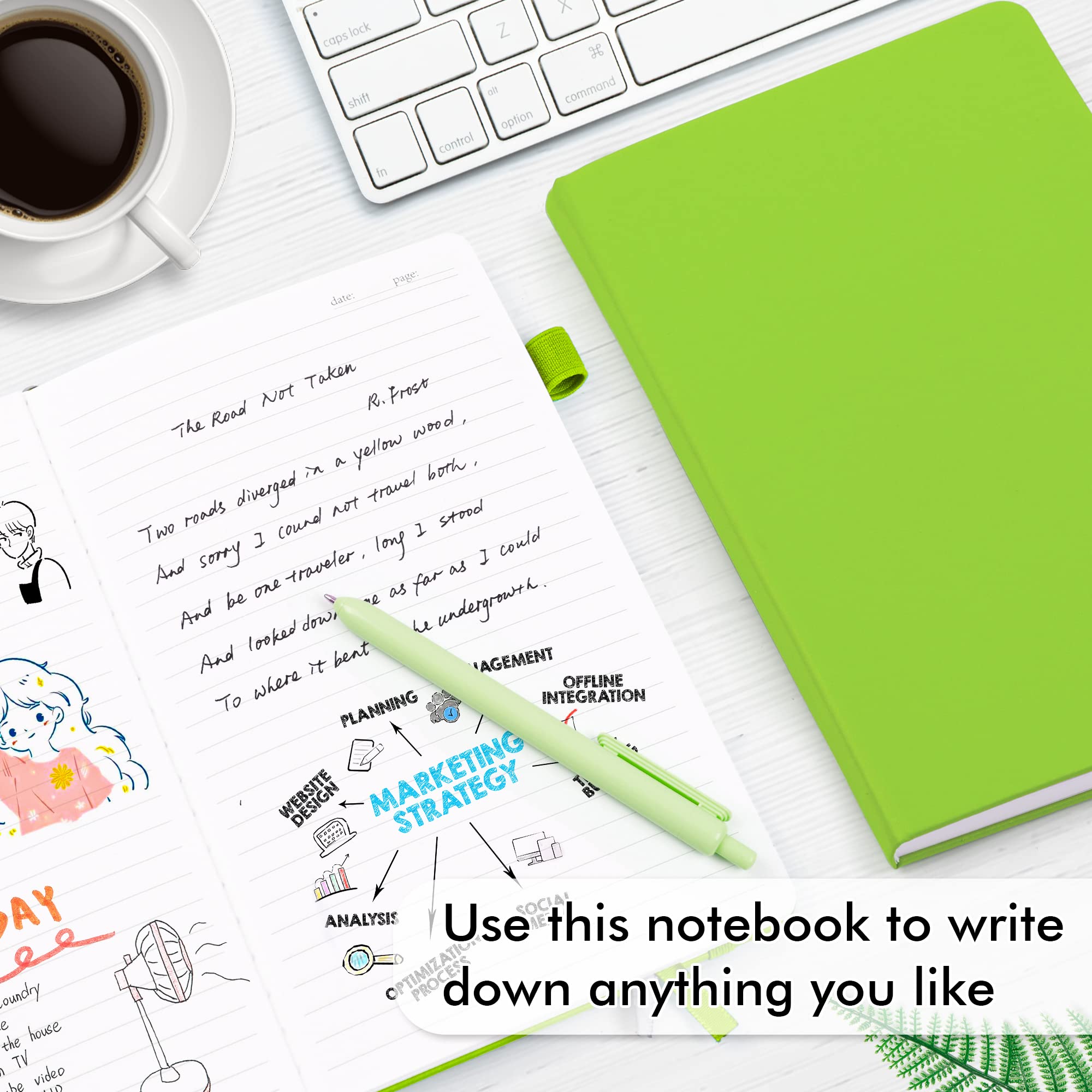 Feela 3 Pack Notebooks Journals Bulk, Hardcover Notebook Classic Ruled Lined Journal Set With Pen Holder For Work Business Journ