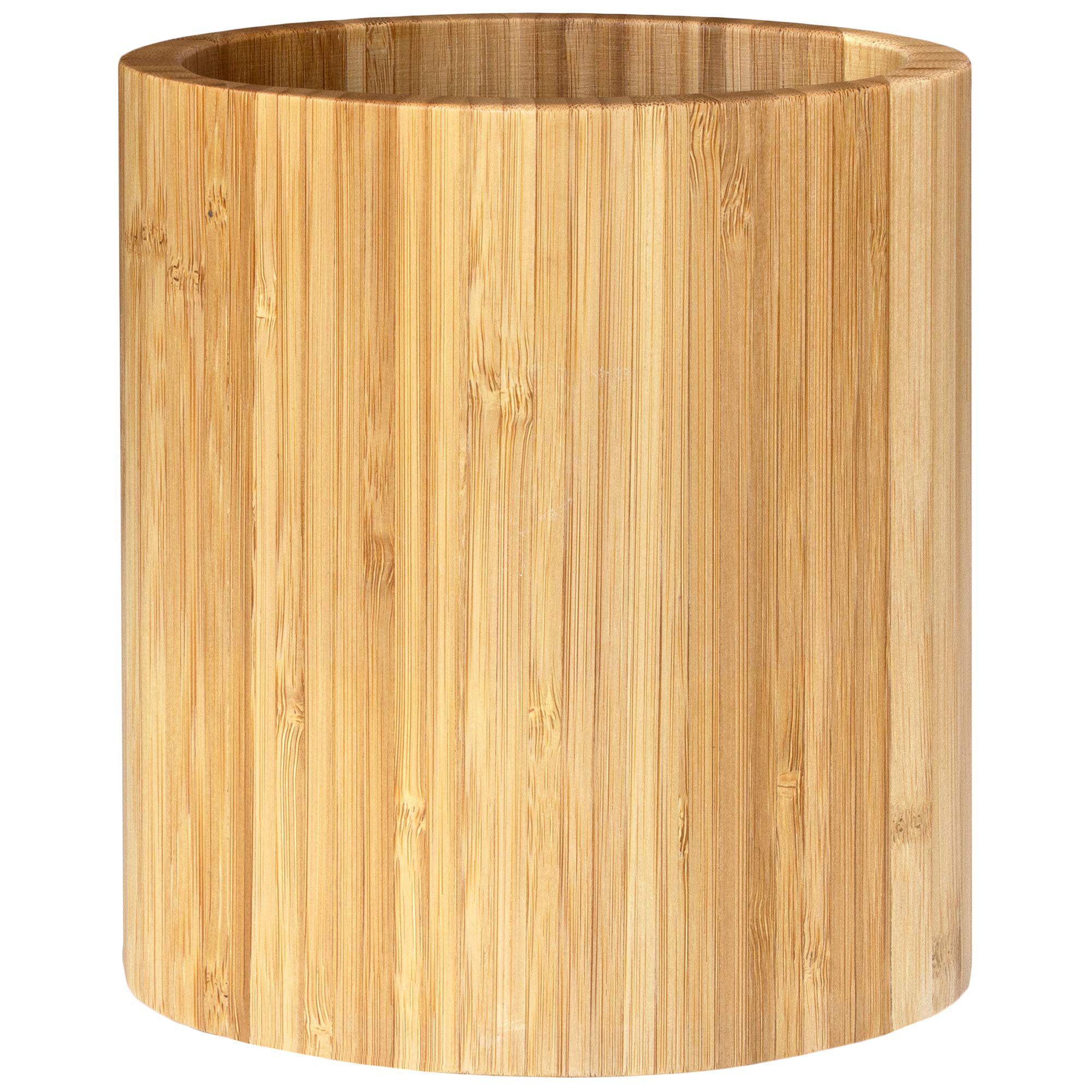 Totally Bamboo Oval Shaped Bamboo Kitchen Utensil Holder, 6'' X 4'' X 7''