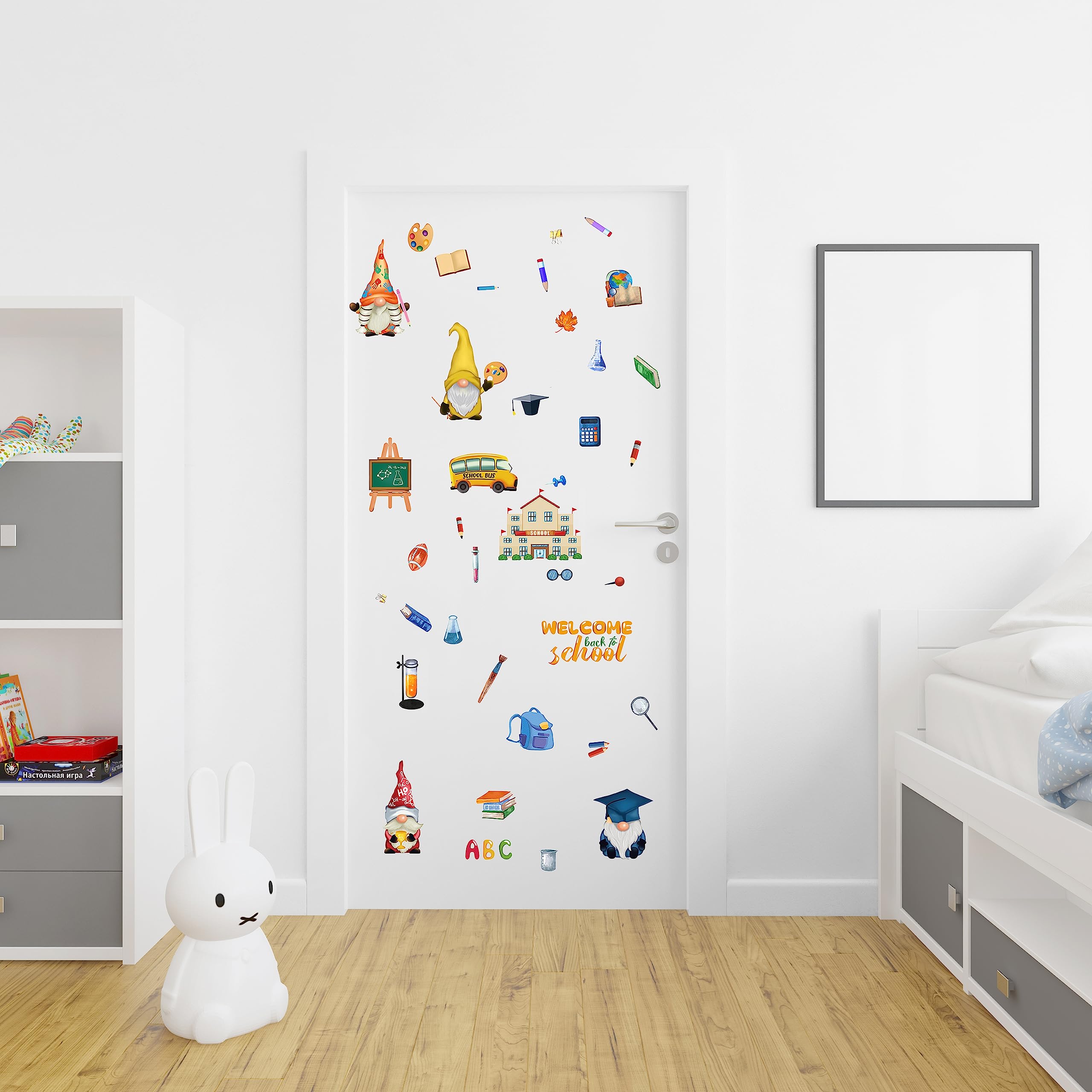Back To School Wall Decals Dwarf School Bus Stationery Wall Stickers School Theme Wall Decals First Day Of School Wall Stickers