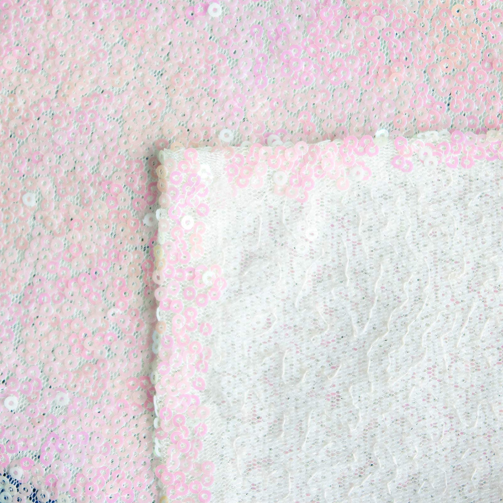 Jyflzq White Iridescent Sequin Table Runner 12'' X 72'' Pack Of 10 Sparkly White Metallic Table Runner Glitter Sequin Runner For