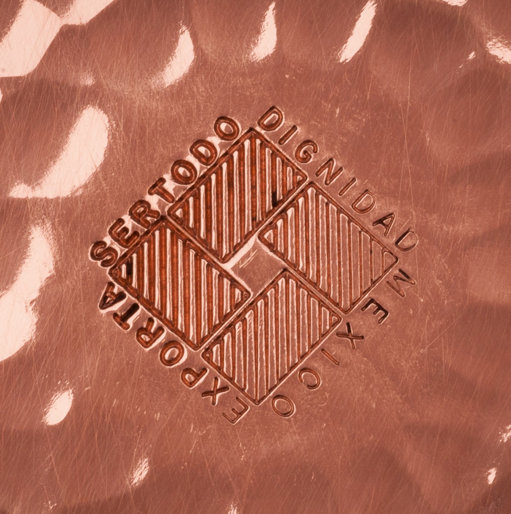 Sertodo Copper, Square Napa Bottle Coaster, Hand Hammered 100% Pure Copper, 5.5 Inch Square, Single