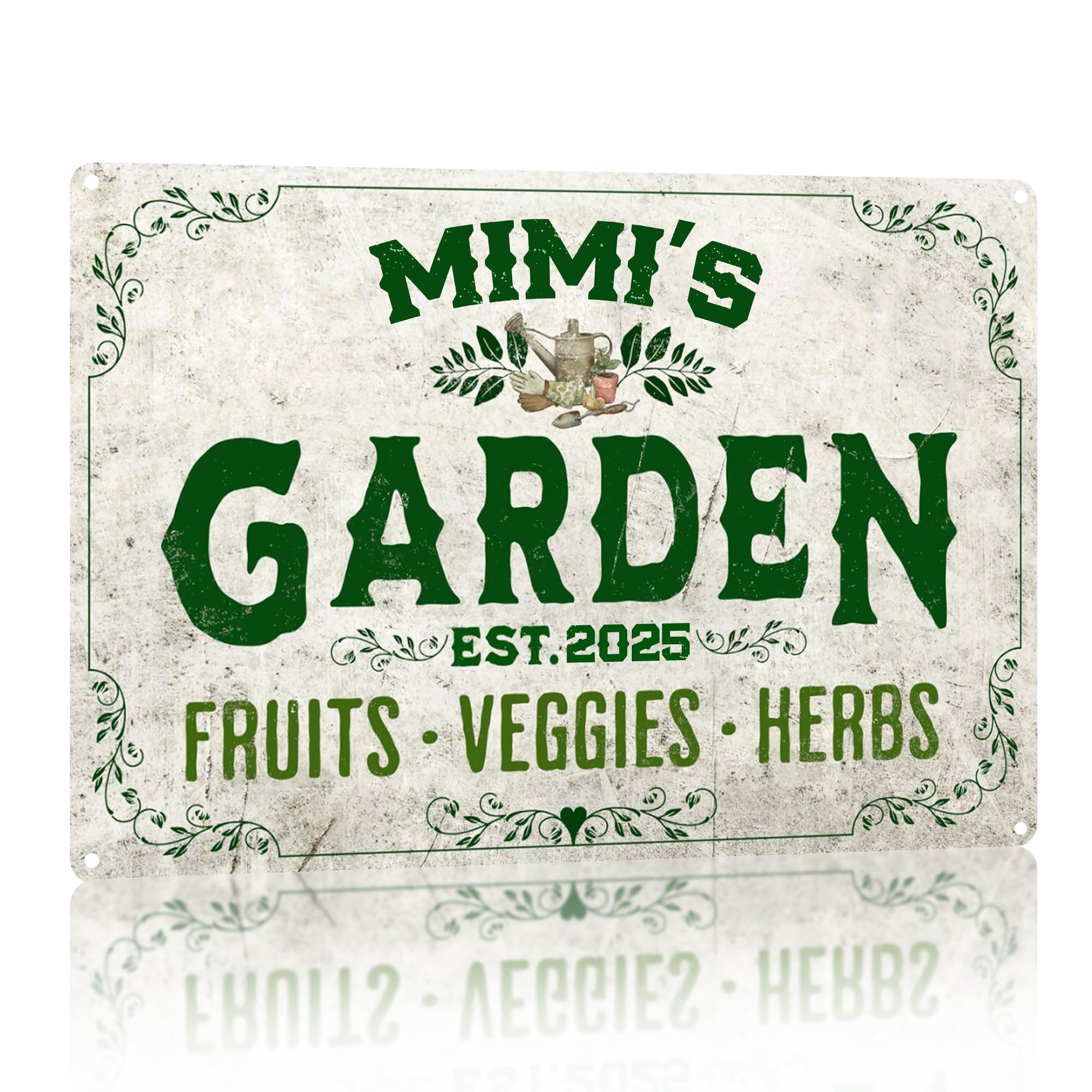 VNWEK Mimi's Garden Sign, Mimi Gifts for Grandma Metal Garden Signs, Grandma's Garden Sign Decor, Garden Gifts for Grandma Mimi,