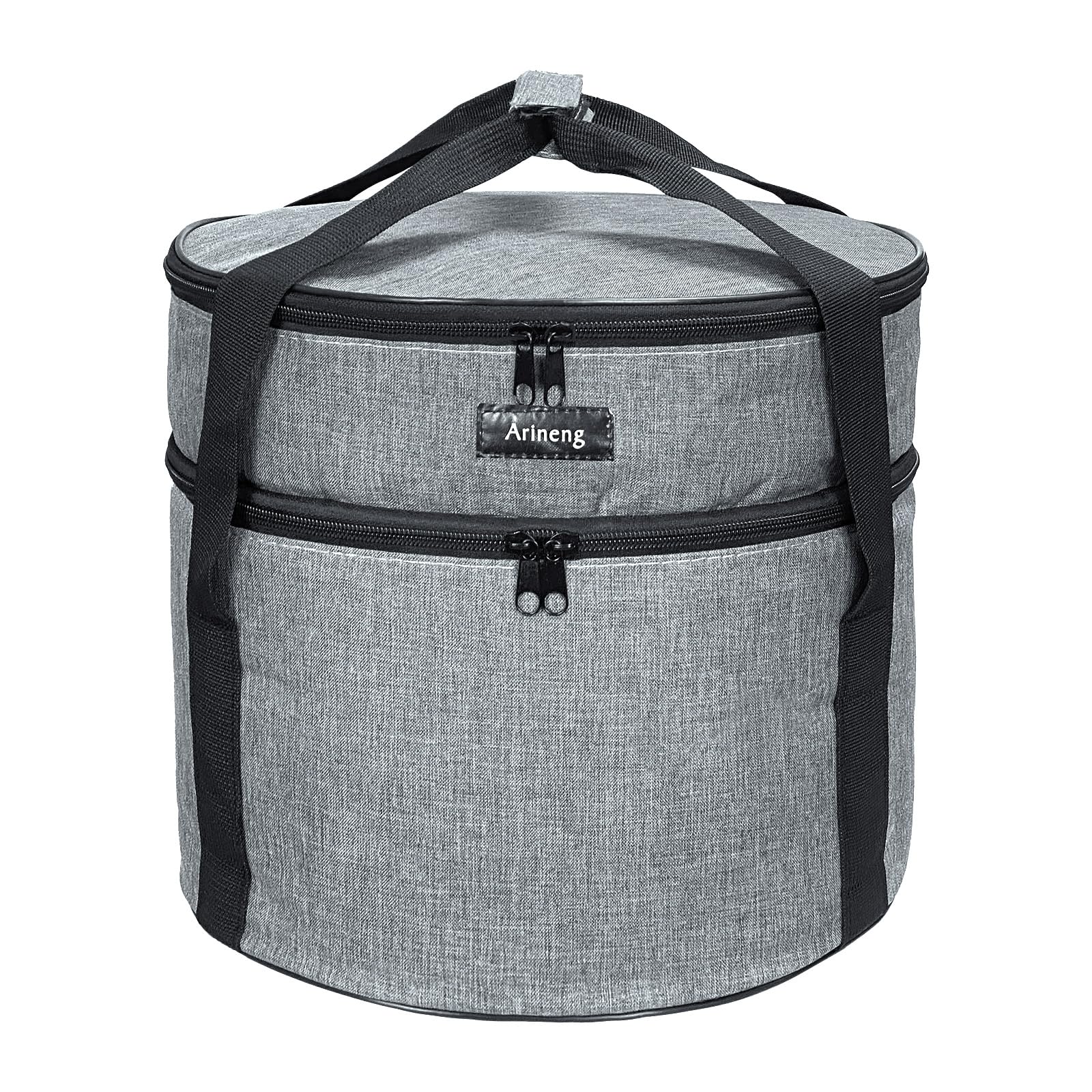 Arineng Round Insulated Pie Carrier & Cooler  Hot & Cold Food Casserole Trays