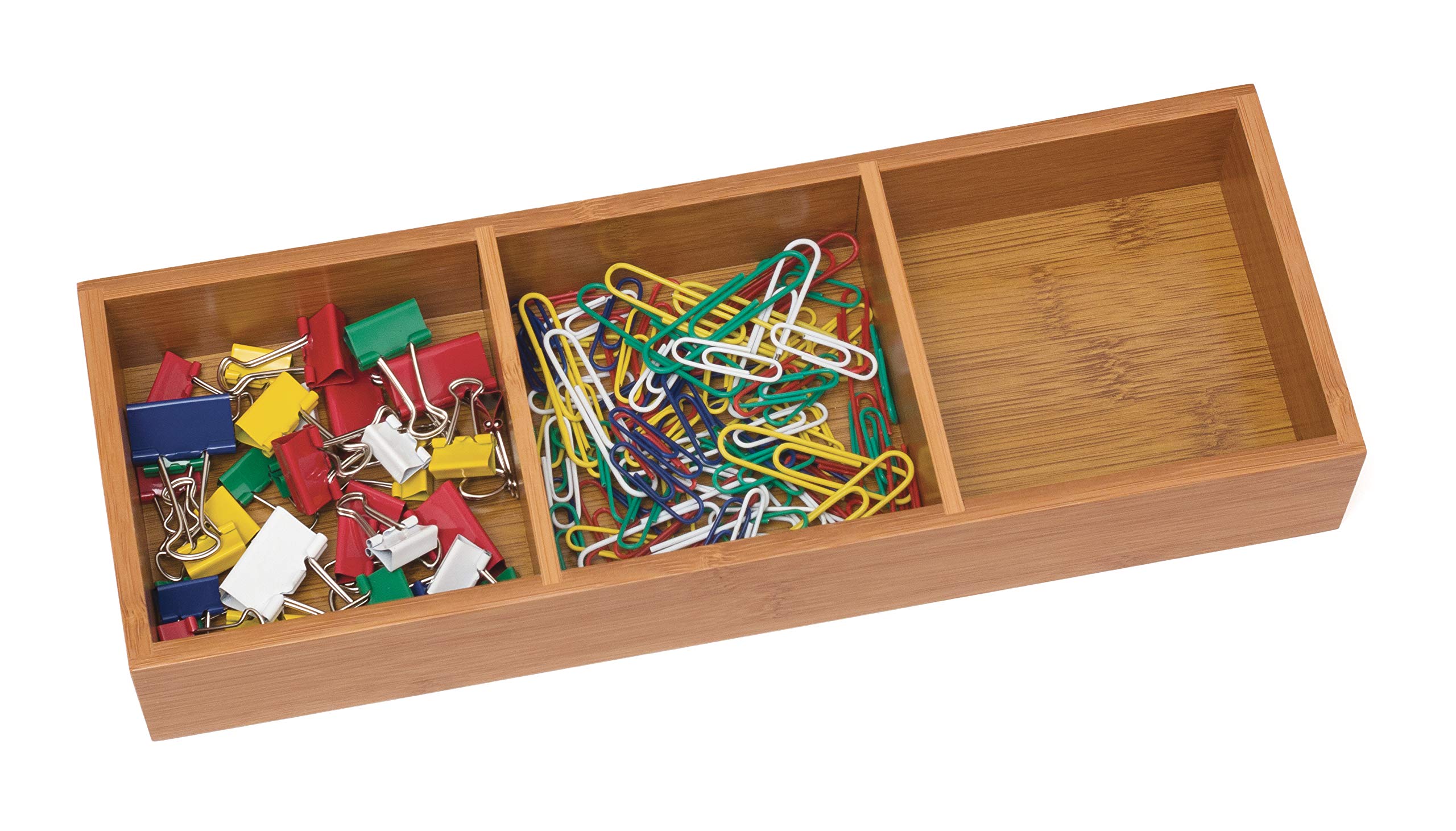 Lipper International 823 Bamboo Wood 3-Compartment Organizer Tray, 11 5/8'' X 4 1/8'' X 1 3/4''