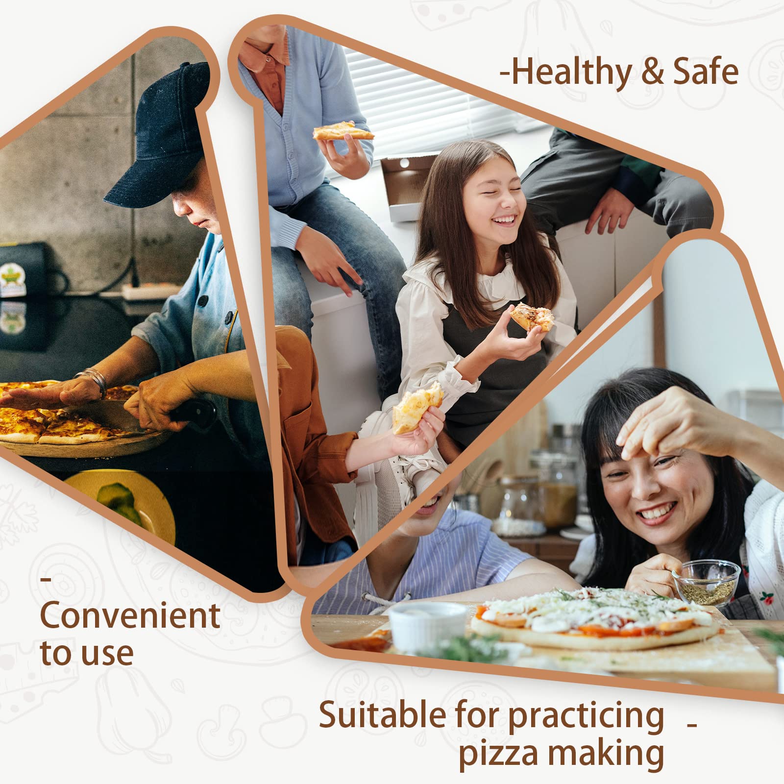 Allwinner Pizza Peel 12 Inch, 2 Pack Bamboo Pizza Paddle, Wooden Pizza Peels For Making Pizza, Pizza Bread Pie Cutting Board For