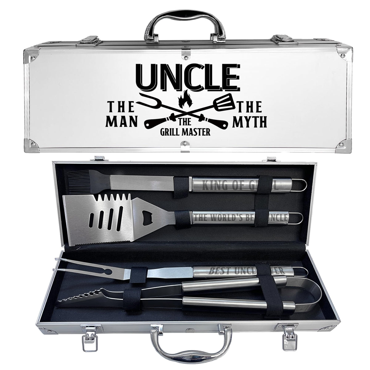 Uncle Gifts, Fathers Day Uncle Gifts For Him Heavy Duty Grilling Accessories Kit For Backyard Bbq, Thick Stainless Steel Grill U