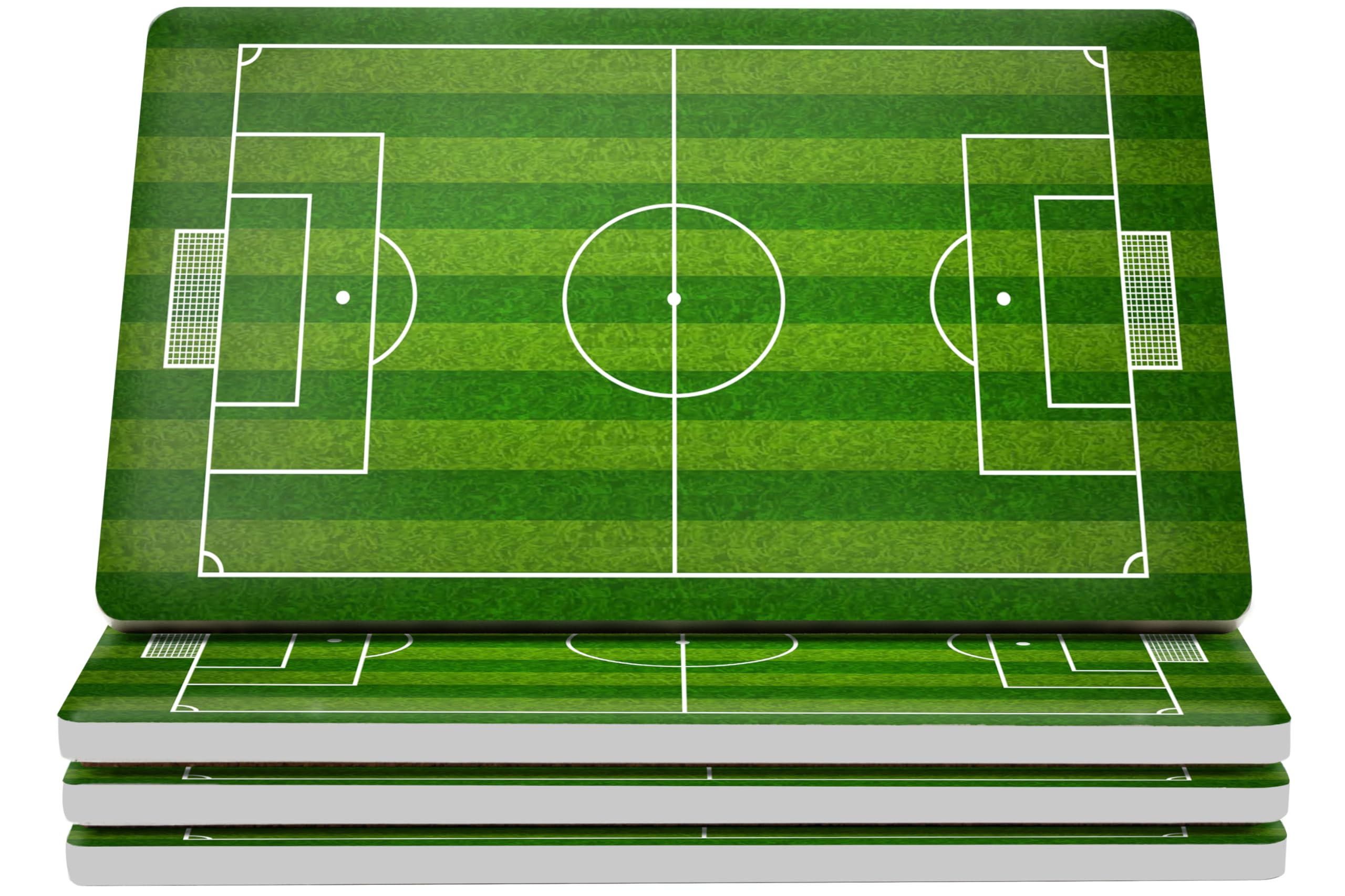 Soccer Field Ceramic Coasters With Holder. Absorbent Coaster For Drinks, Coaster Set, Table Coaster. Gift For Men, Football Deco