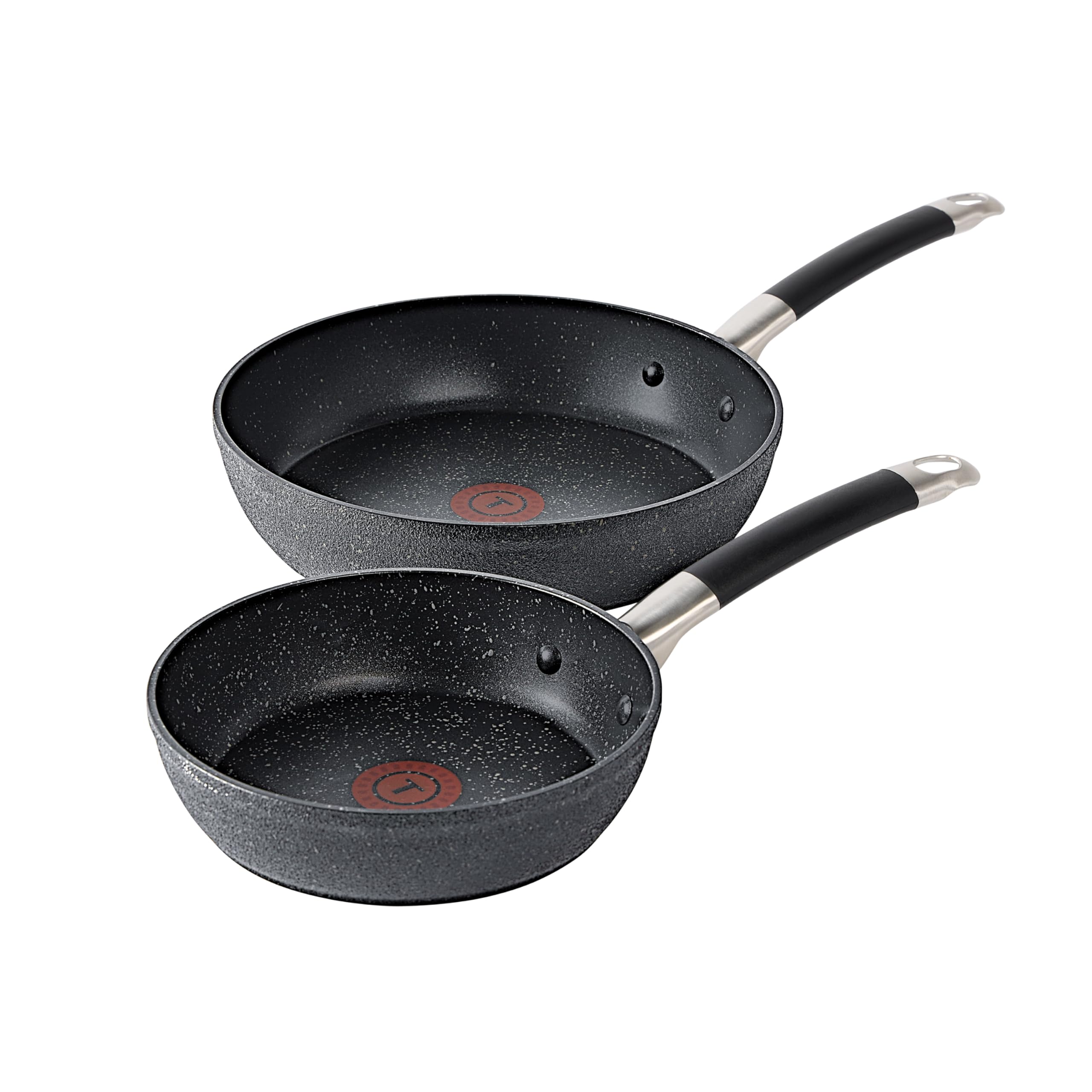 T-Fal Stone Force Platinum Non Stick Fry Pan Set 2 Piece, 8 inch and 10.5 inch, Oven Broiler Safe 400F, Cooking Frying Pans, Kit