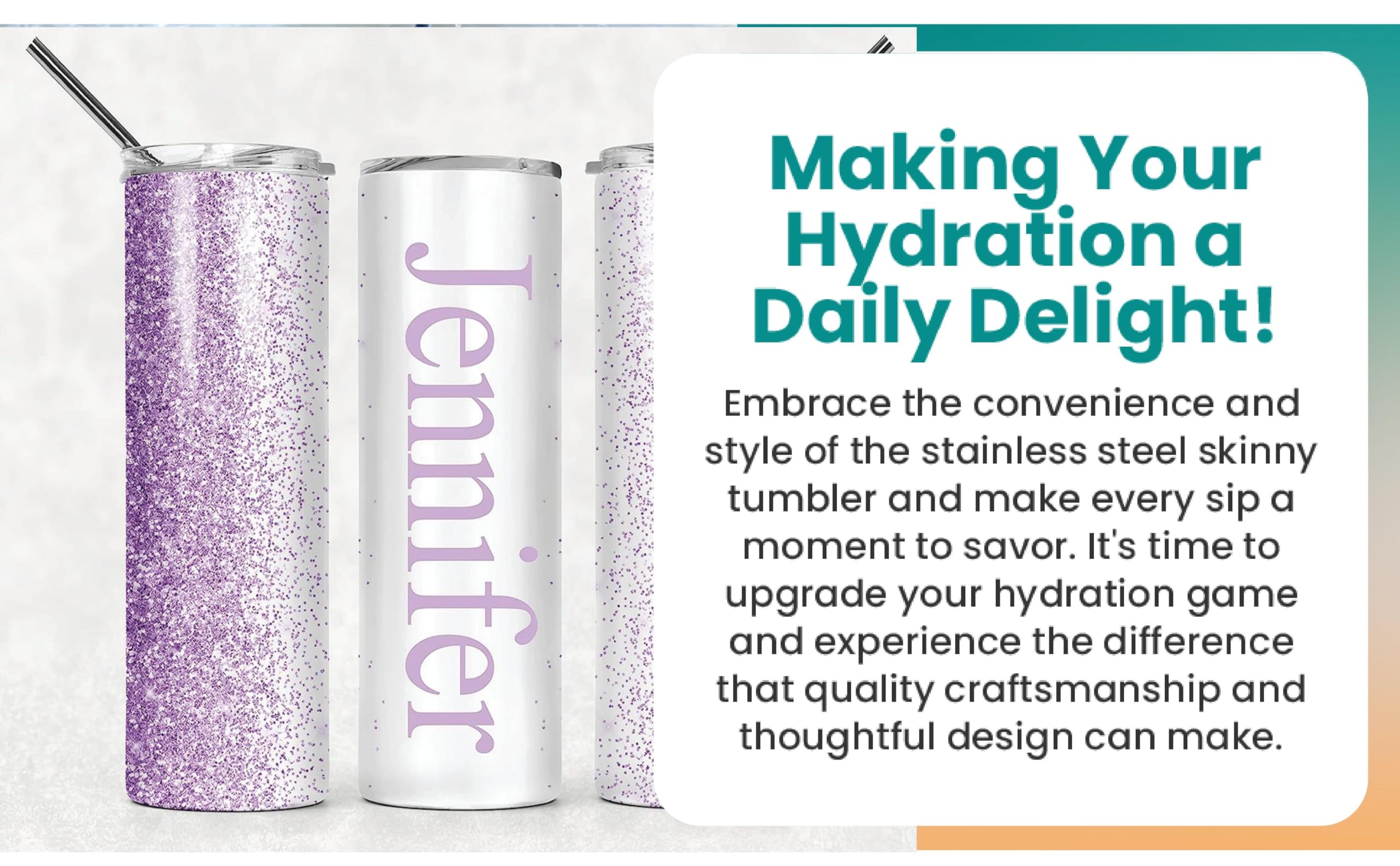 Personalized Tumbler With Lid And Straw | 20Oz Stainless Steel Insulated Tumblers | Personalized Gifts | Double Wall Coffee Cup