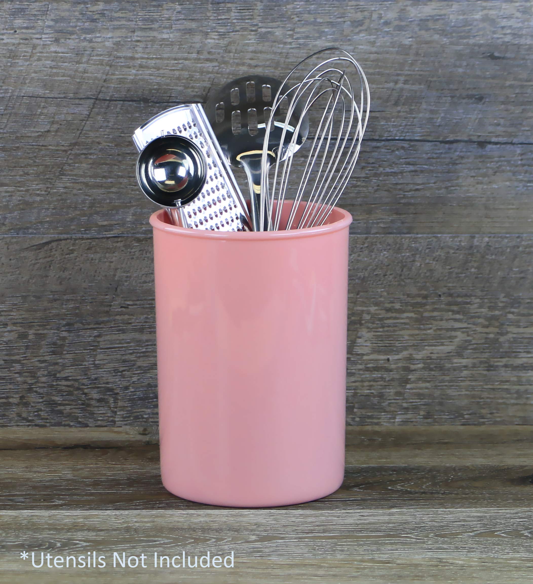 Reston Lloyd Plastic Holder Utensil Jar, Pink