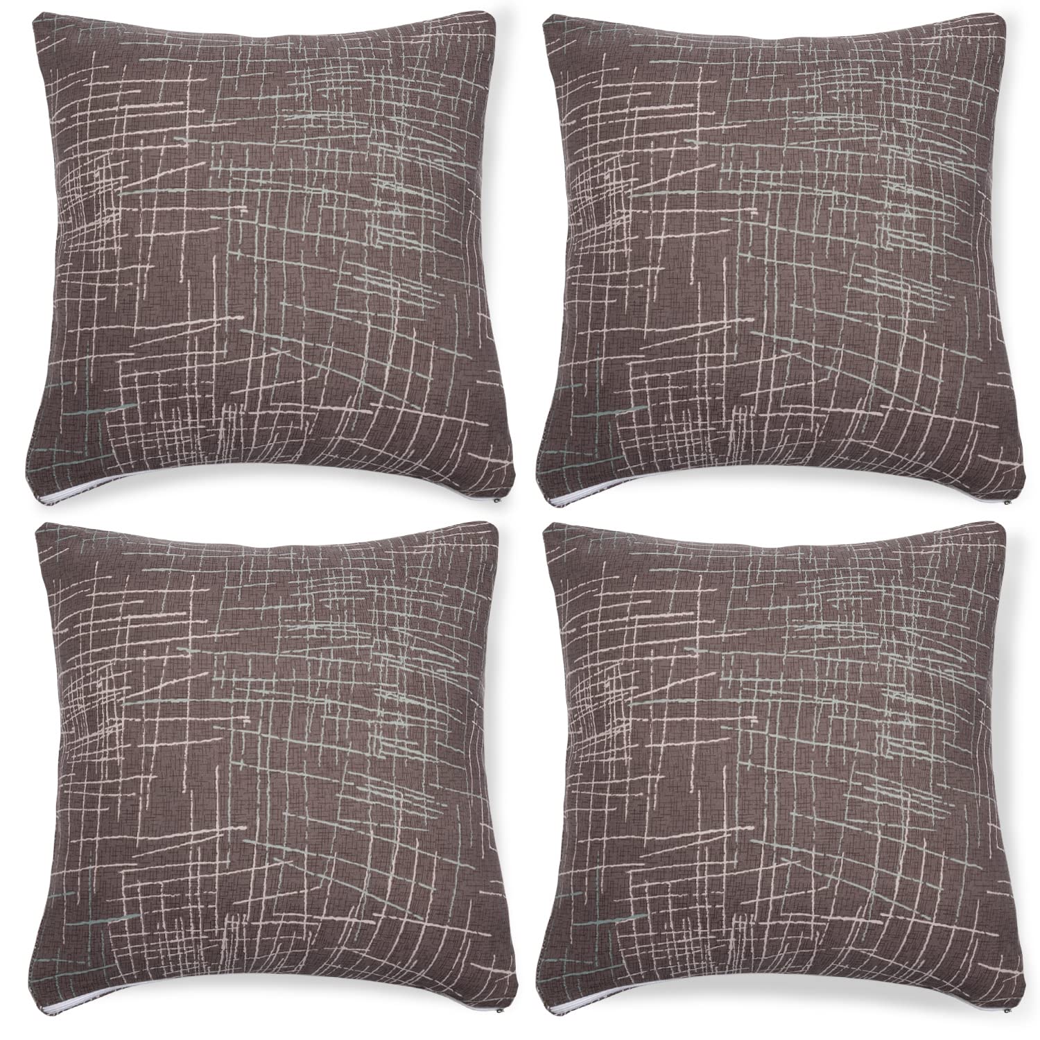 Hokipo Stretchable Cushion Cover 16 Inch X 16 Inch, Pack Of 4 (Ar-4282-E18*4)