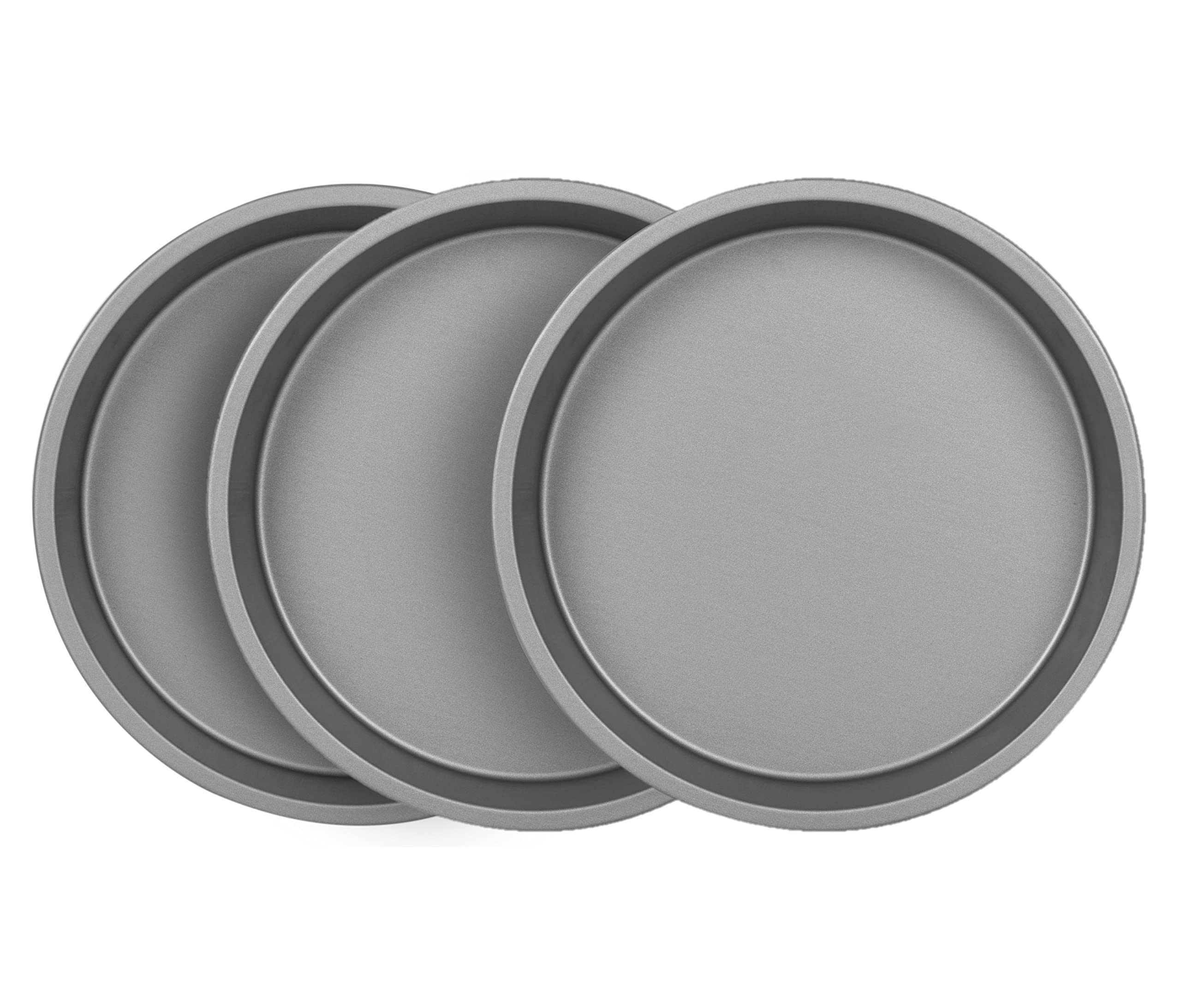 OvenStuff HG368-AZ Nonstick Bakeware 9 Round Cake Pan, Set of 3
