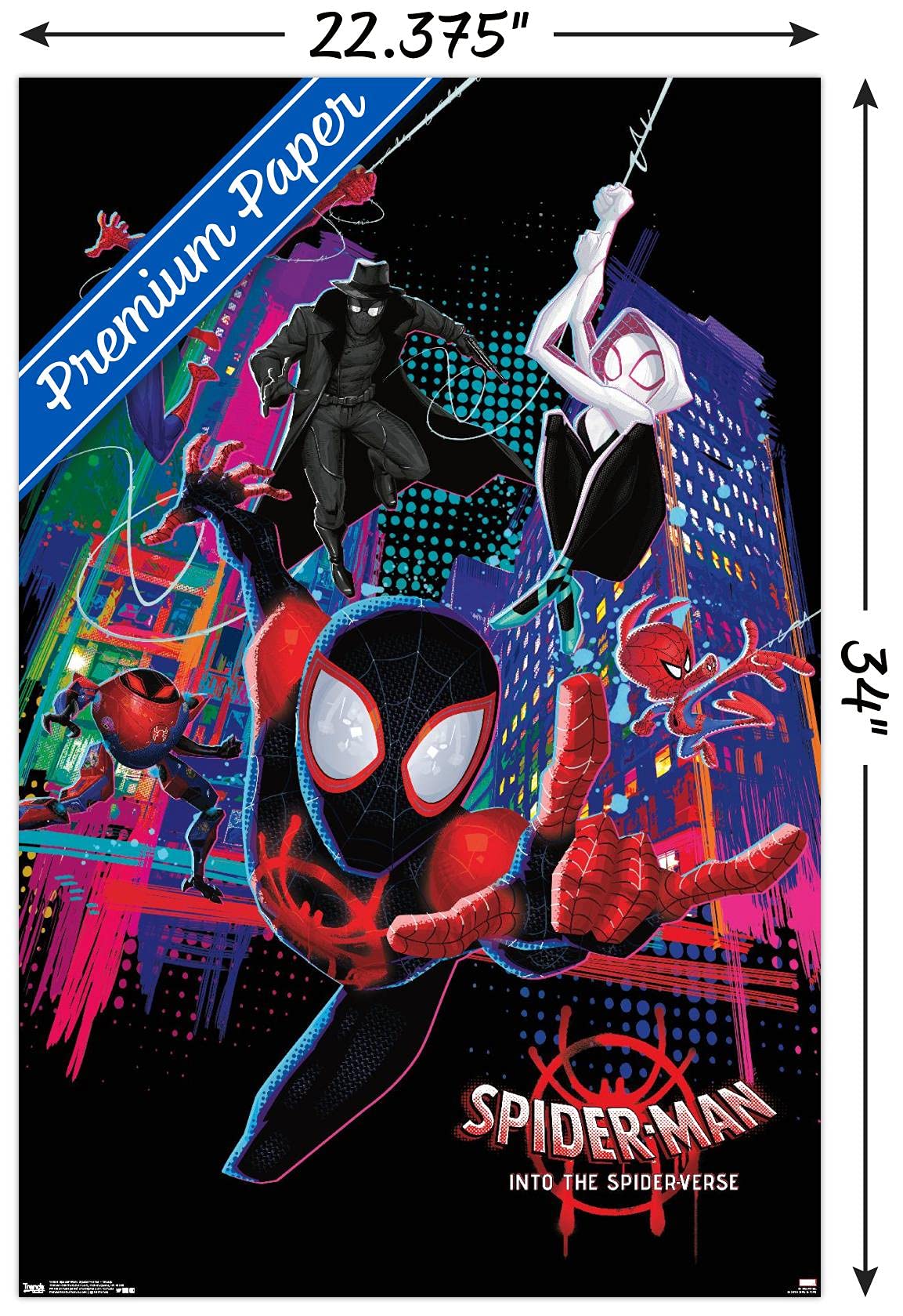 Trends International Marvel Spider-Man - Into The Spider-Verse - Group Wall Poster, 22.375'' X 34'', Premium Unframed Version
