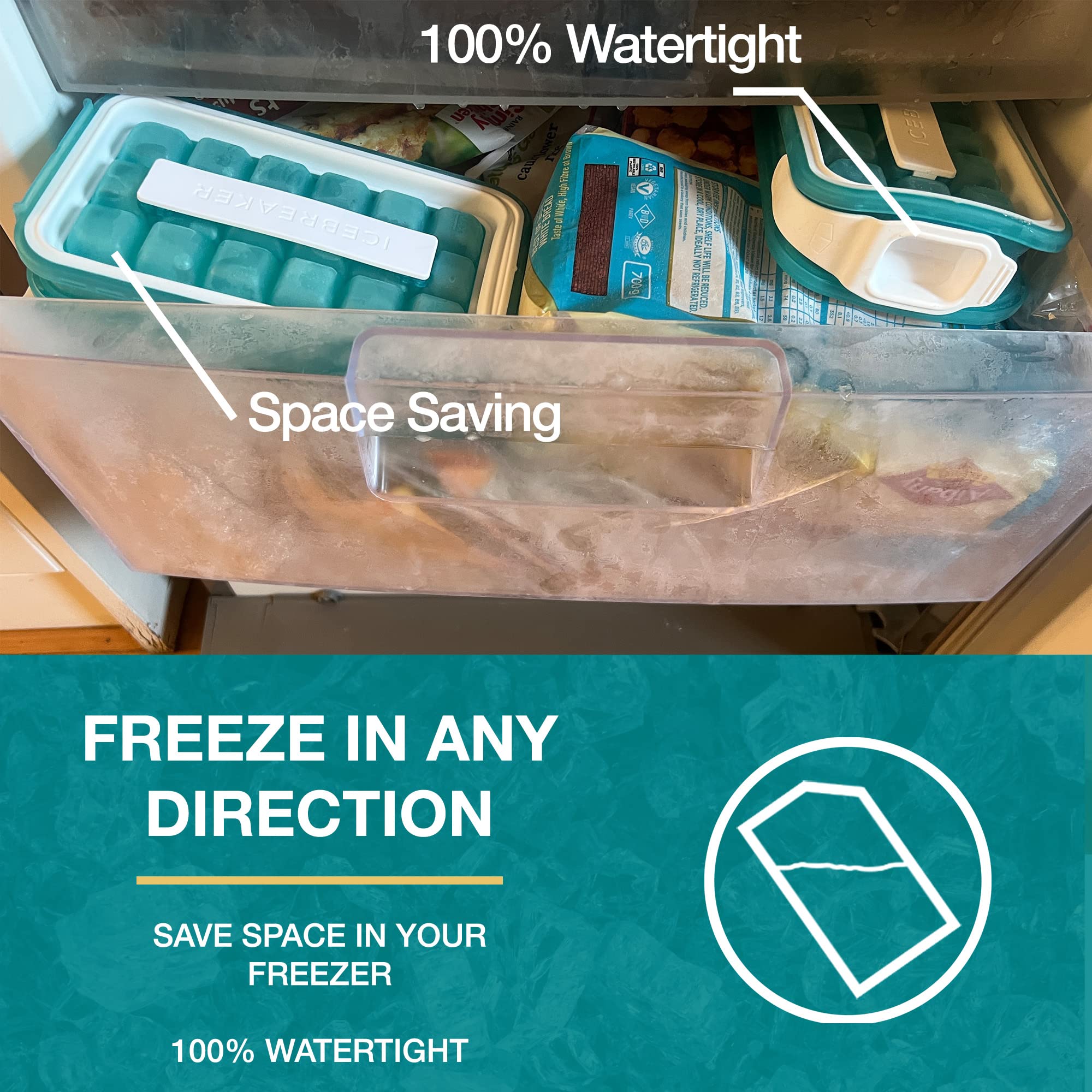 Icebreaker Pop - 4 In 1 - Dispenser - Maker - Bin - Ice Pack - Make And Serve Ice Without Ever Touching The Ice - The Sanitary S
