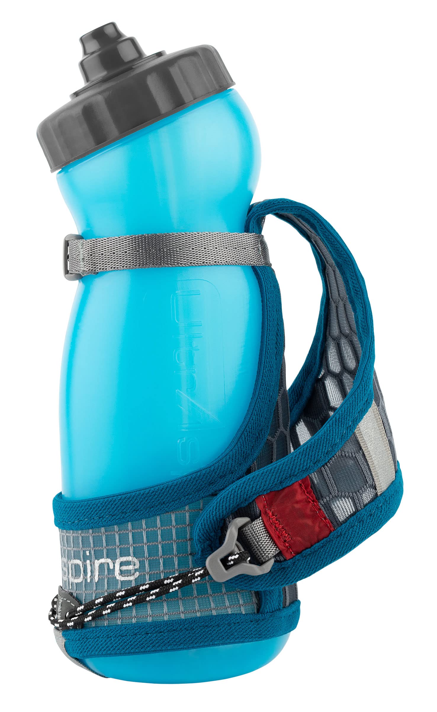 Ultraspire Iso Versa 2.0 Blue Grey Runners Water Bottle Handheld with Handstrap
