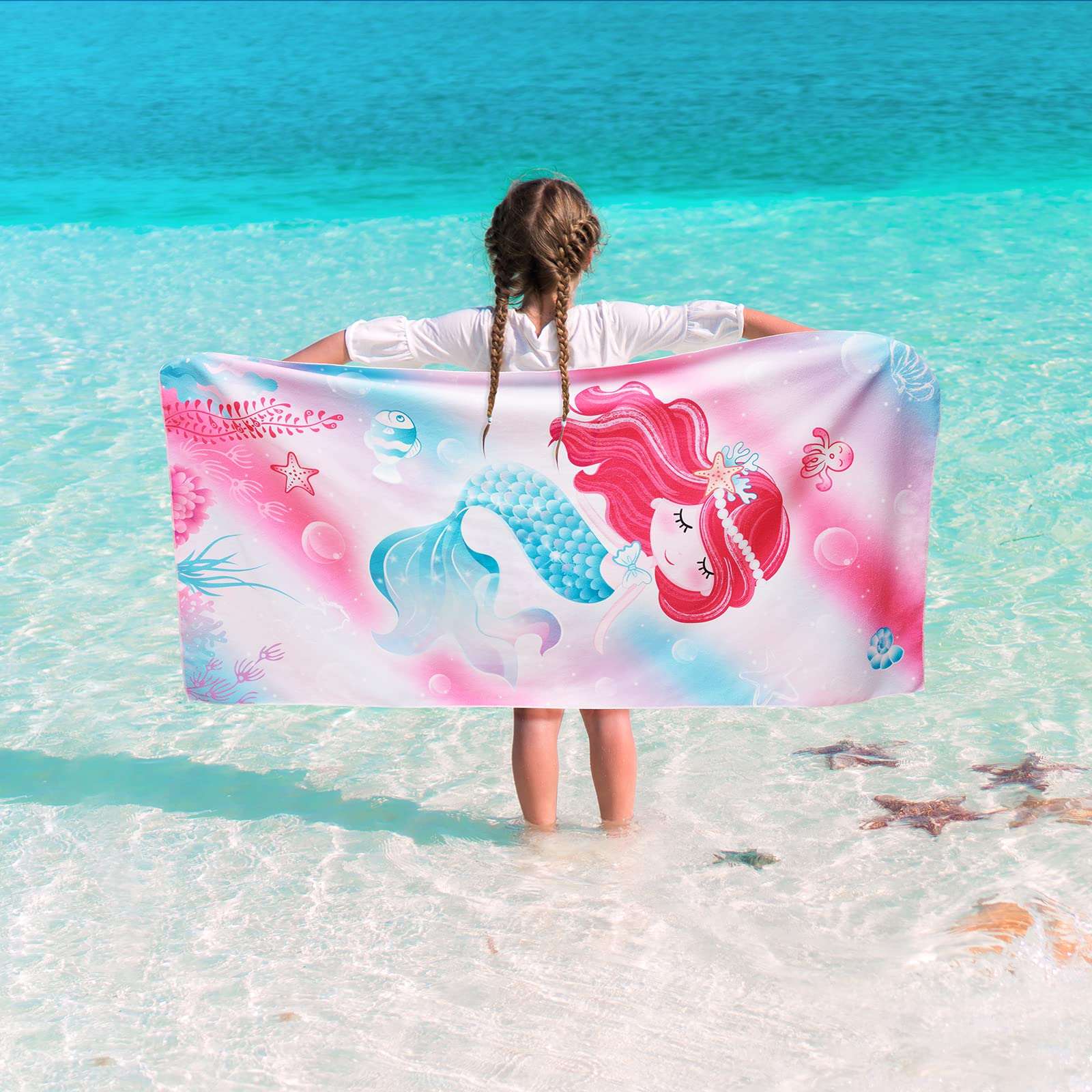 Wernnsai Mermaid Kids Beach Towel - 30