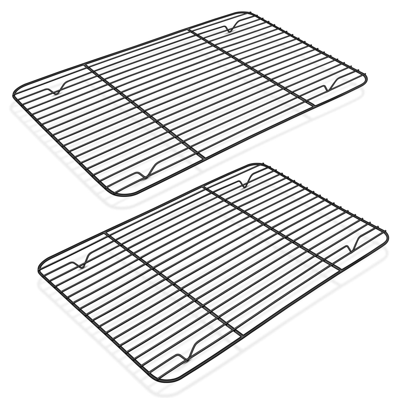 Cooling Rack For Baking Set Of 2, P&P Chef Non-Stick Roasting Racks For Oven Use, 15.3    X 11.25    Cooking Grilling Rack, Fit