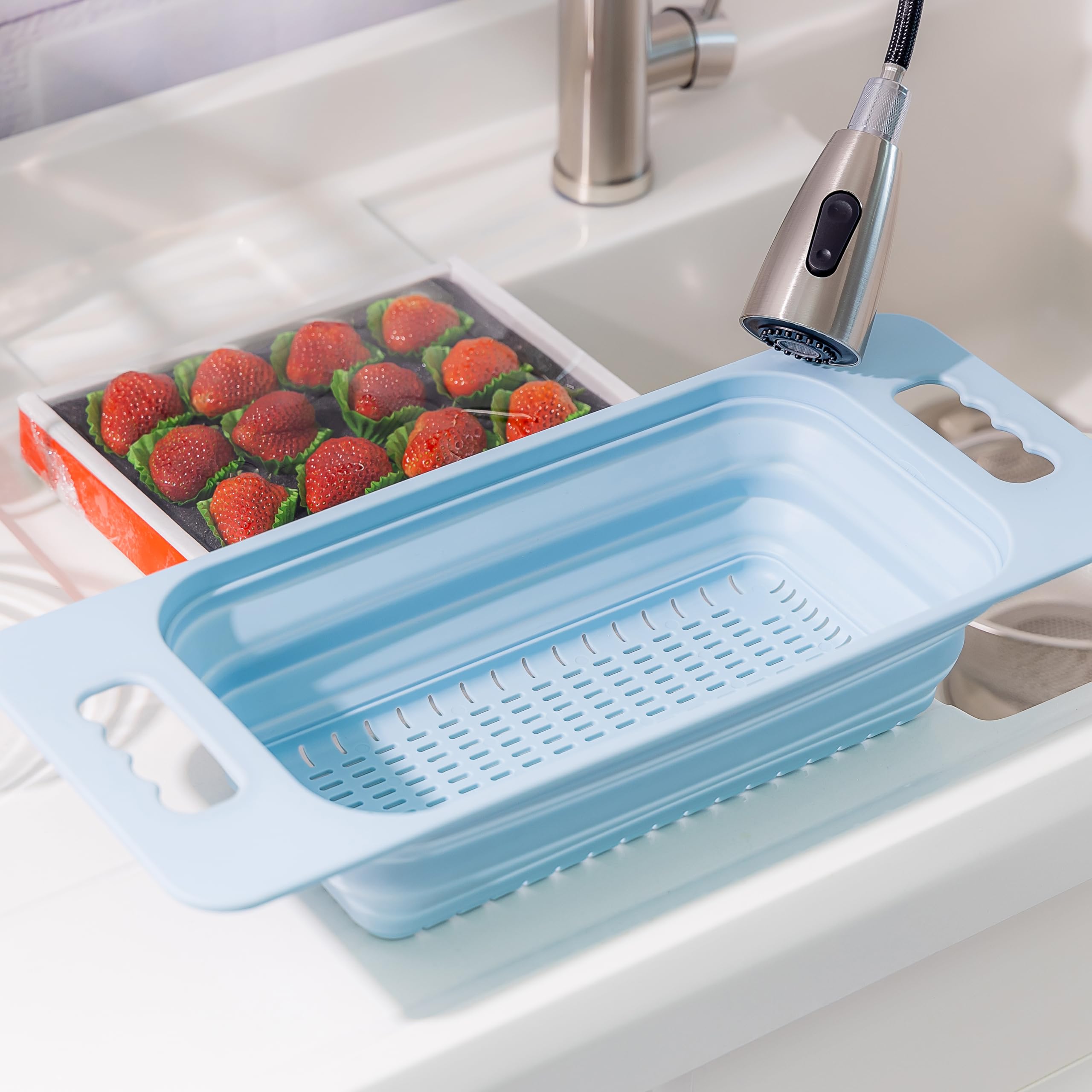 Sammart Over The Sink Rectangular Colander (Sea Angel)
