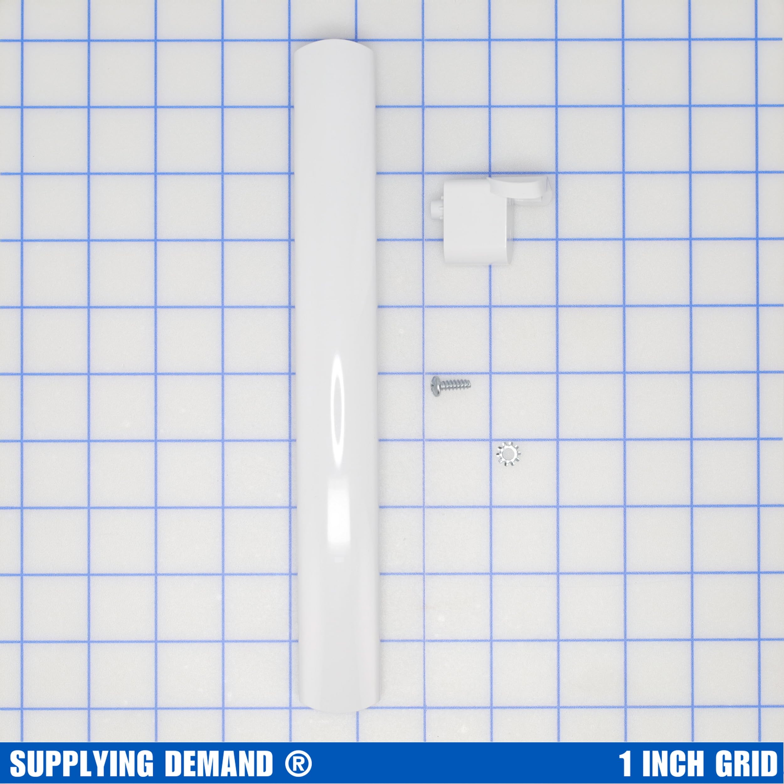 Supplying Demand Wb15X10276 261300714903 Microwave White Door Handle Replacement Kit With End Caps