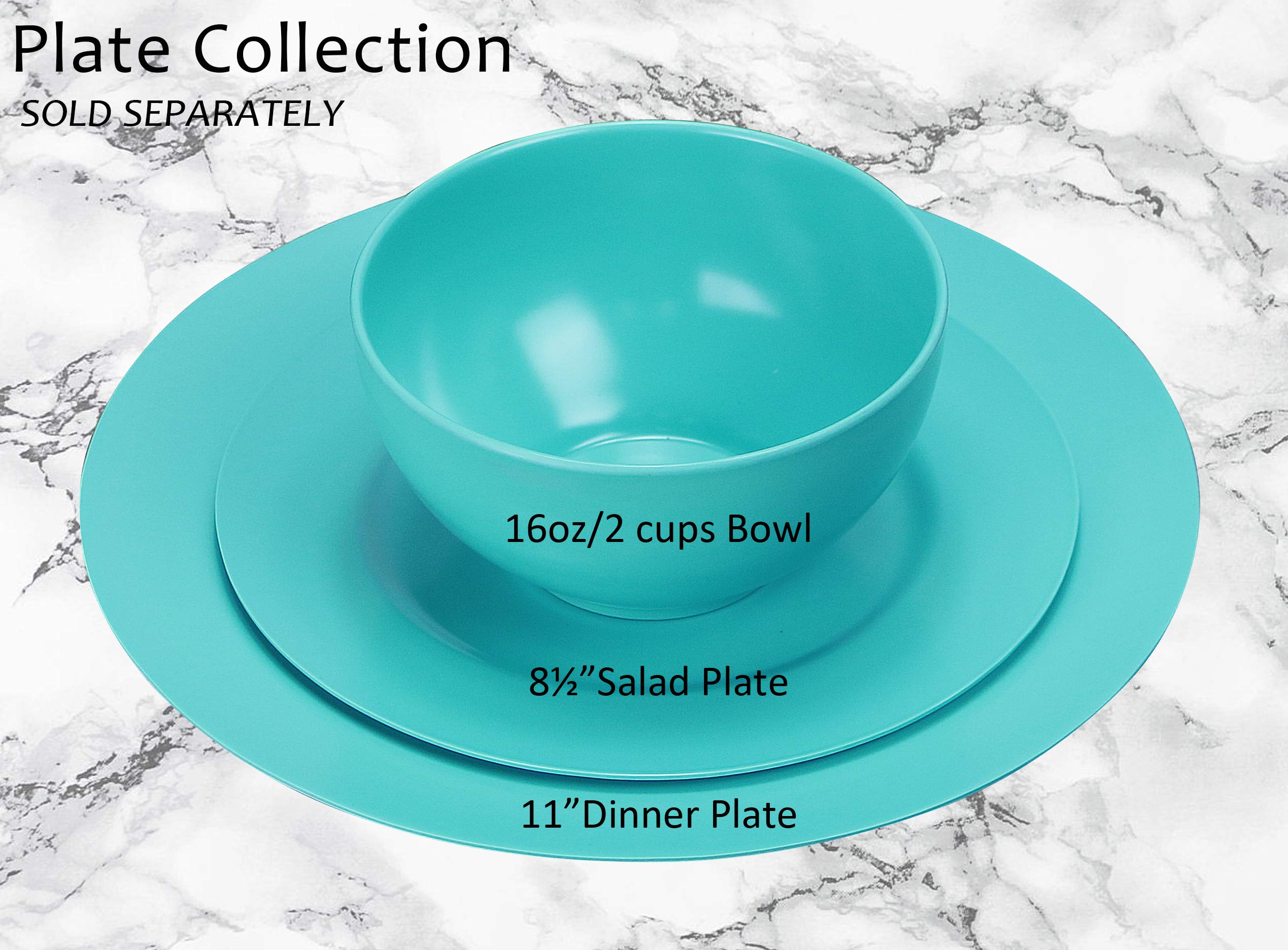Reston Lloyd Calypso Basics Melamine Salad Plate (Set Of 6), Turquoise