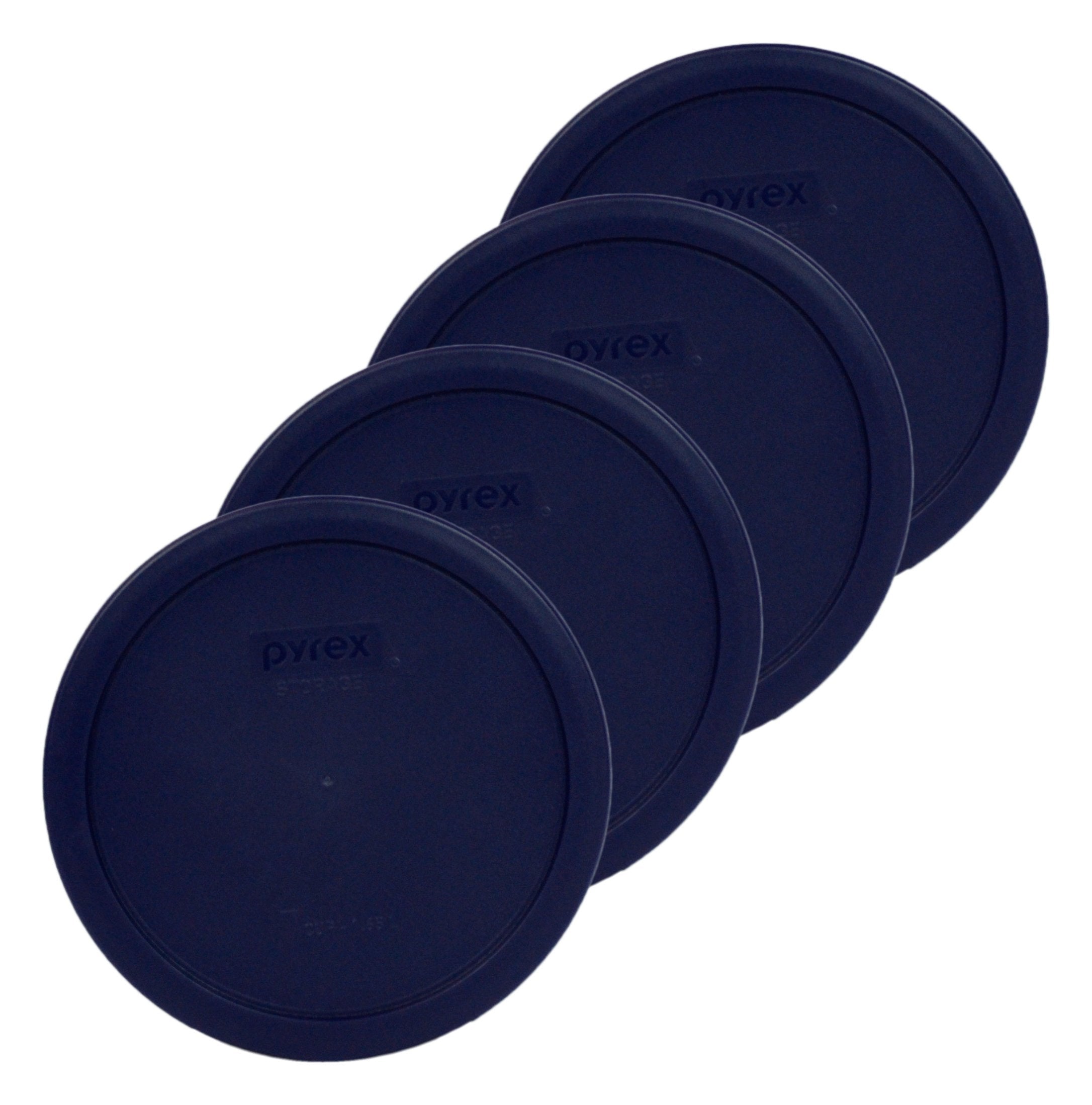 Pyrex Blue Round Storage Lid Cover fits 6 & 7 cup Round Dishes 4 Pack # 7402-PC