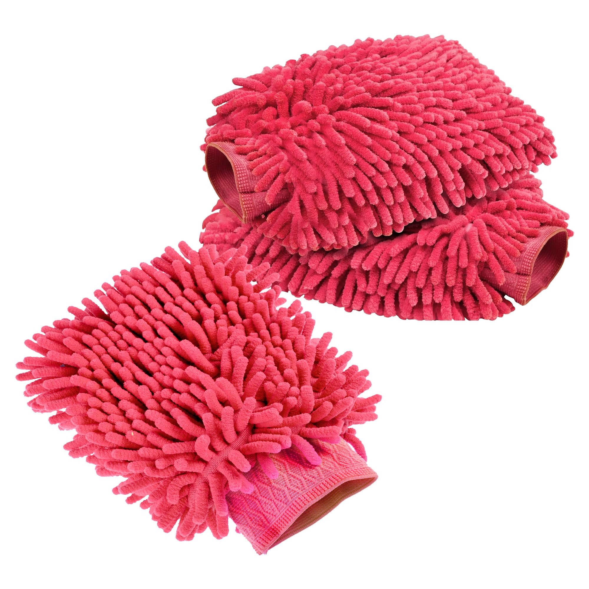 Kuber Industries Pack Of 3 Multipurpose Microfiber Glove Duster For Home Cleaning | Soft & Reusable Dusting Cloth/Dust Cleaner -