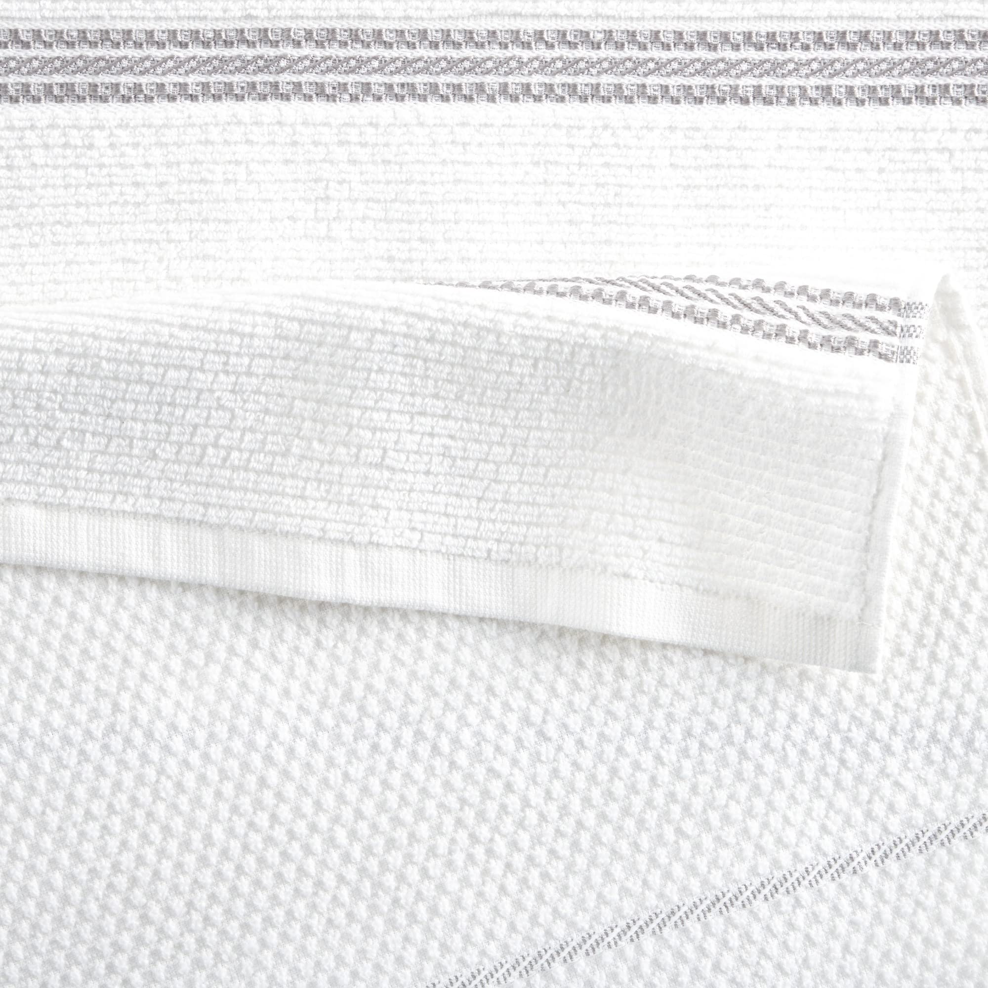 Martha Stewart Modern Waffle Kitchen Towel Set 6-Pack, Grey, 16''X28''