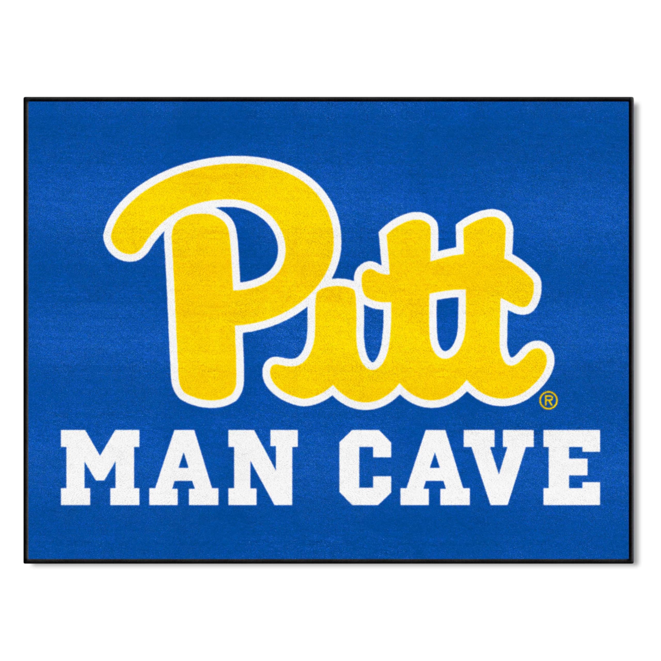 FANMATS 17314 Pitt Panthers Man Cave All-Star Rug - 34 in. x 42.5 in.