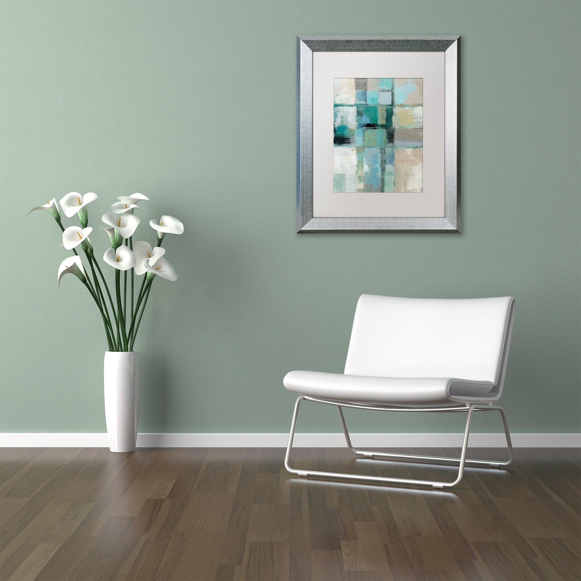 Island Hues Crop Ii By Silvia Vassileva, White Matte, Silver Frame 16X20-Inch