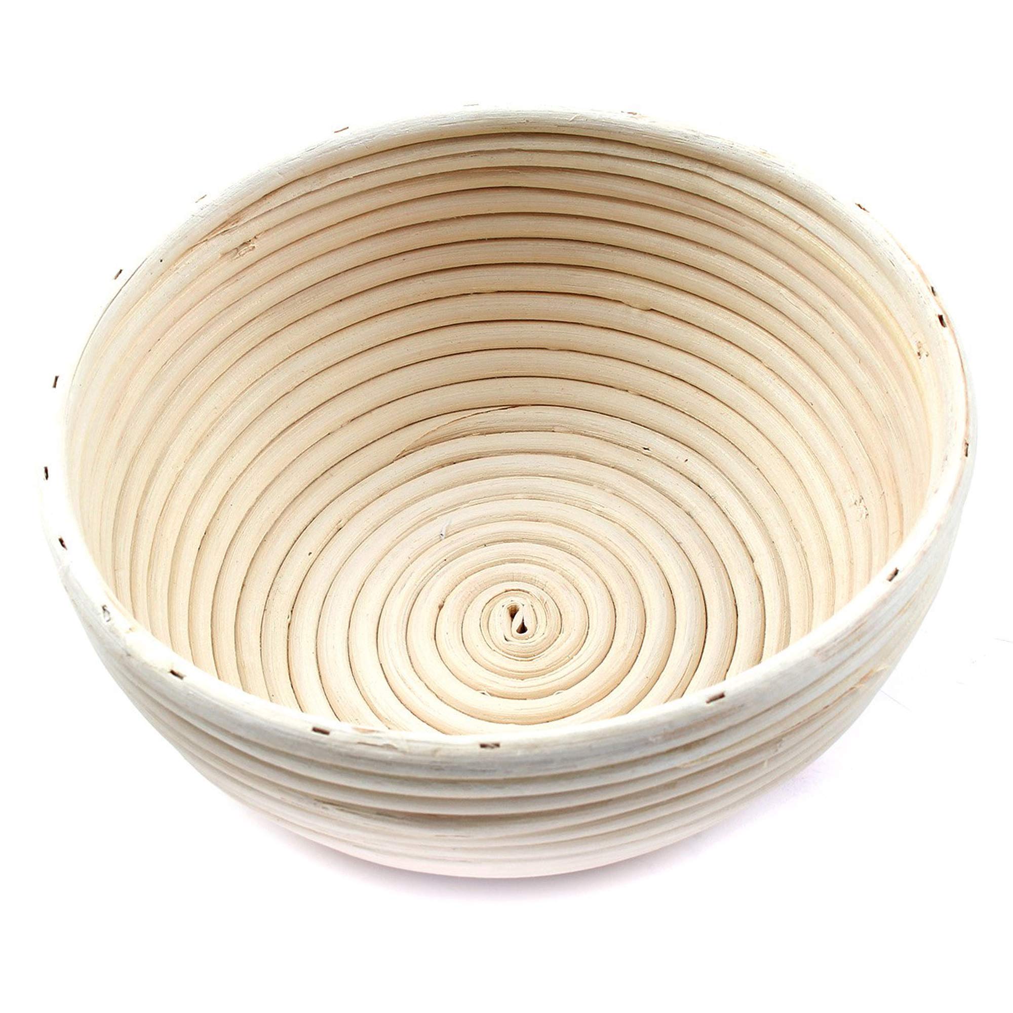 Vollum Bread Proofing Basket Banneton Baking Supplies For Beginners & Professional Bakers, Handwoven Rattan Cane Bread Maker For
