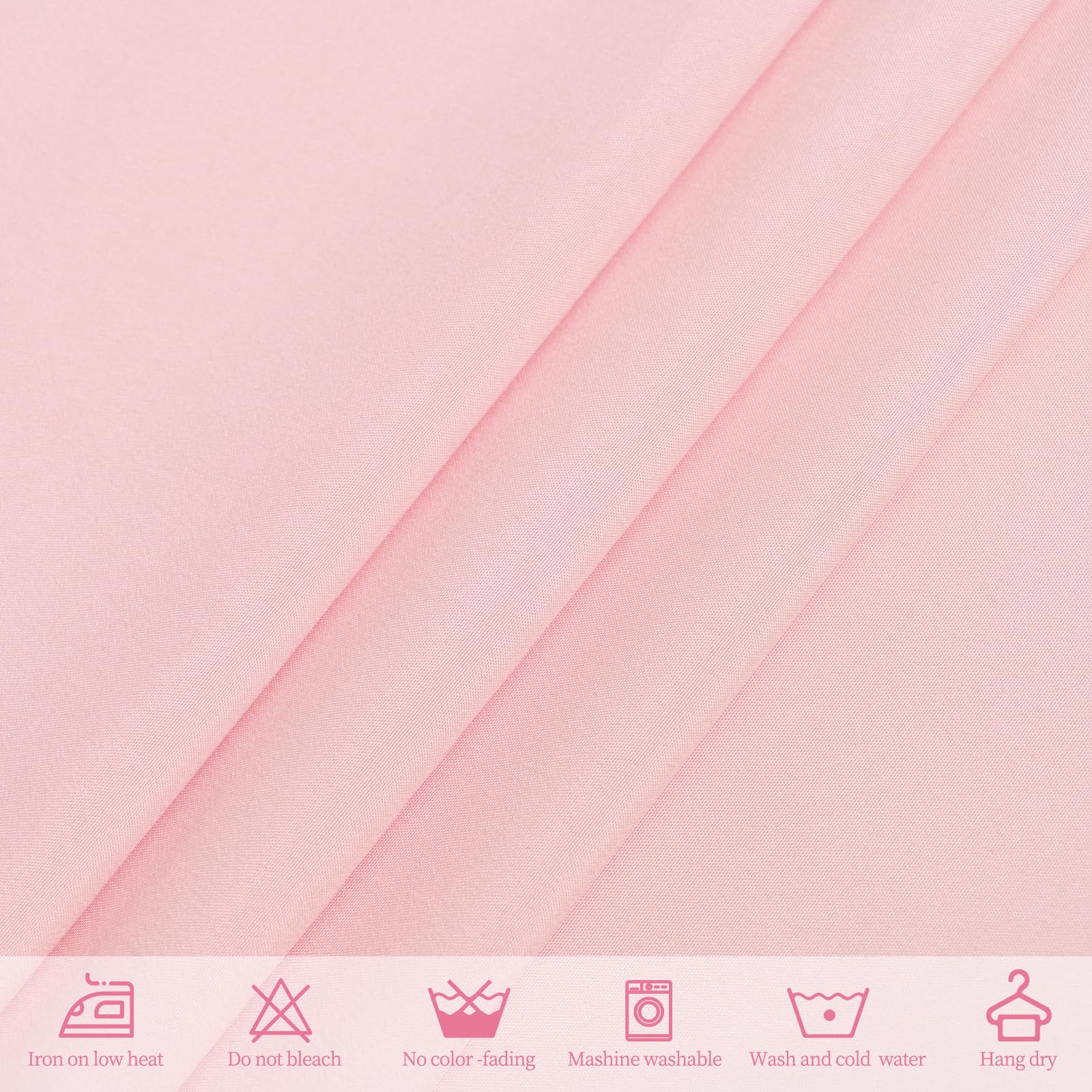 Rewomc 6 Pack Pink Tablecloths For 8Ft Rectangle Tables 60 X 126 Inch - Polyester Table Cover Stain And Wrinkle Resistant Washab