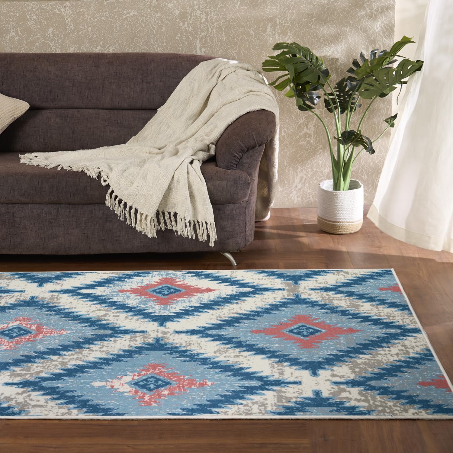 Welspun Wonder-Full Polyster Carpet-Teal