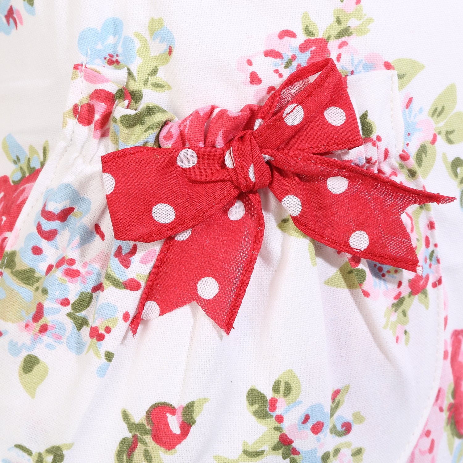 Neoviva Children Kitchen Aprons For Girls With Pocket For Matching Mother And Daughter Apron Set, Style Doris, Floral Lollipop R